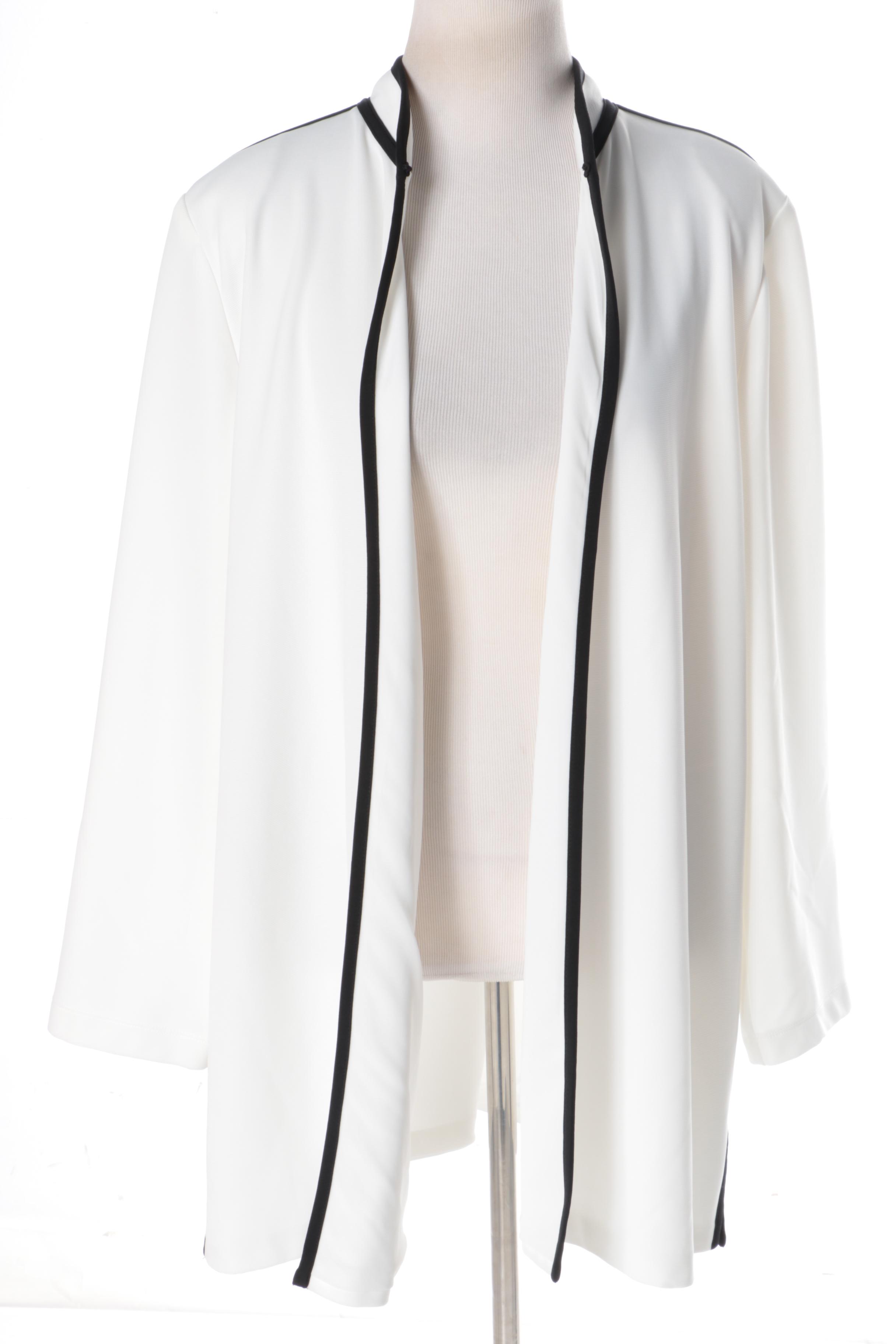 Pepe Runa Red Dress and White Blazer