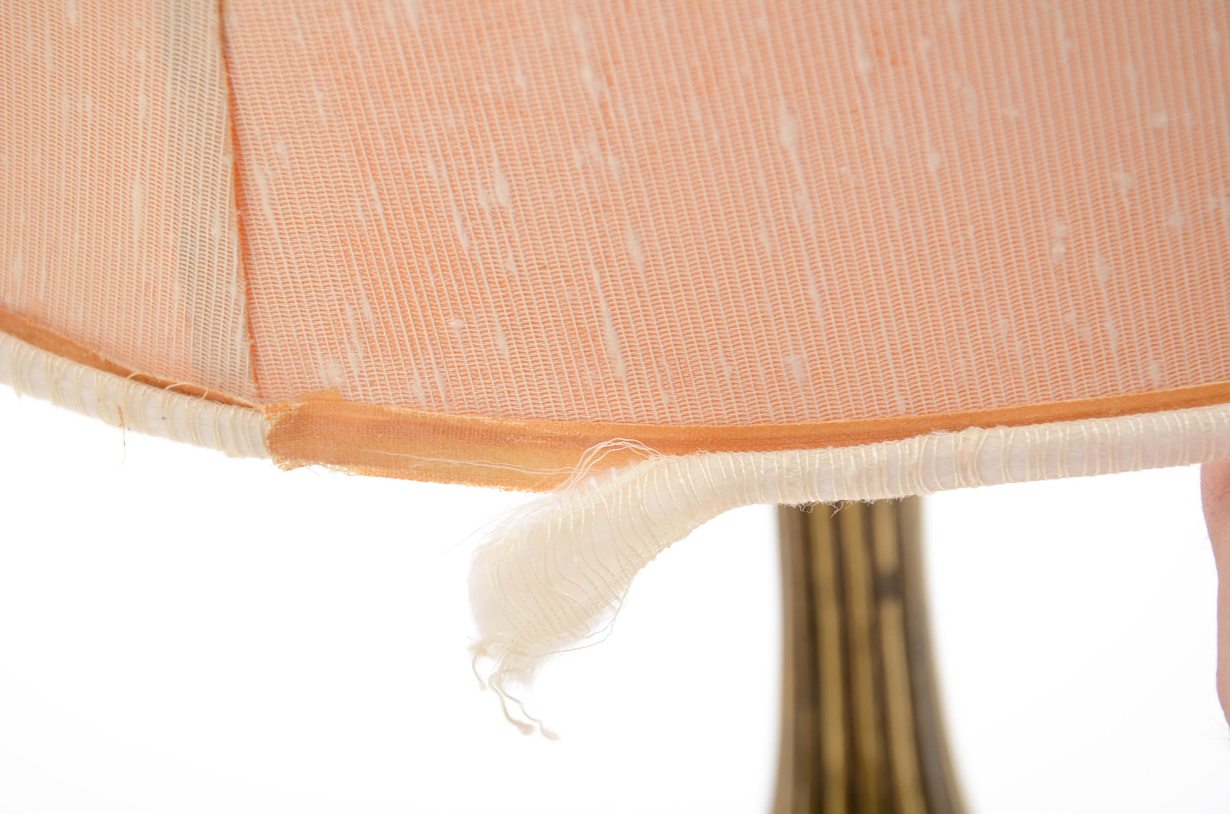 Pair of Vintage Orange Glass Table Lamps