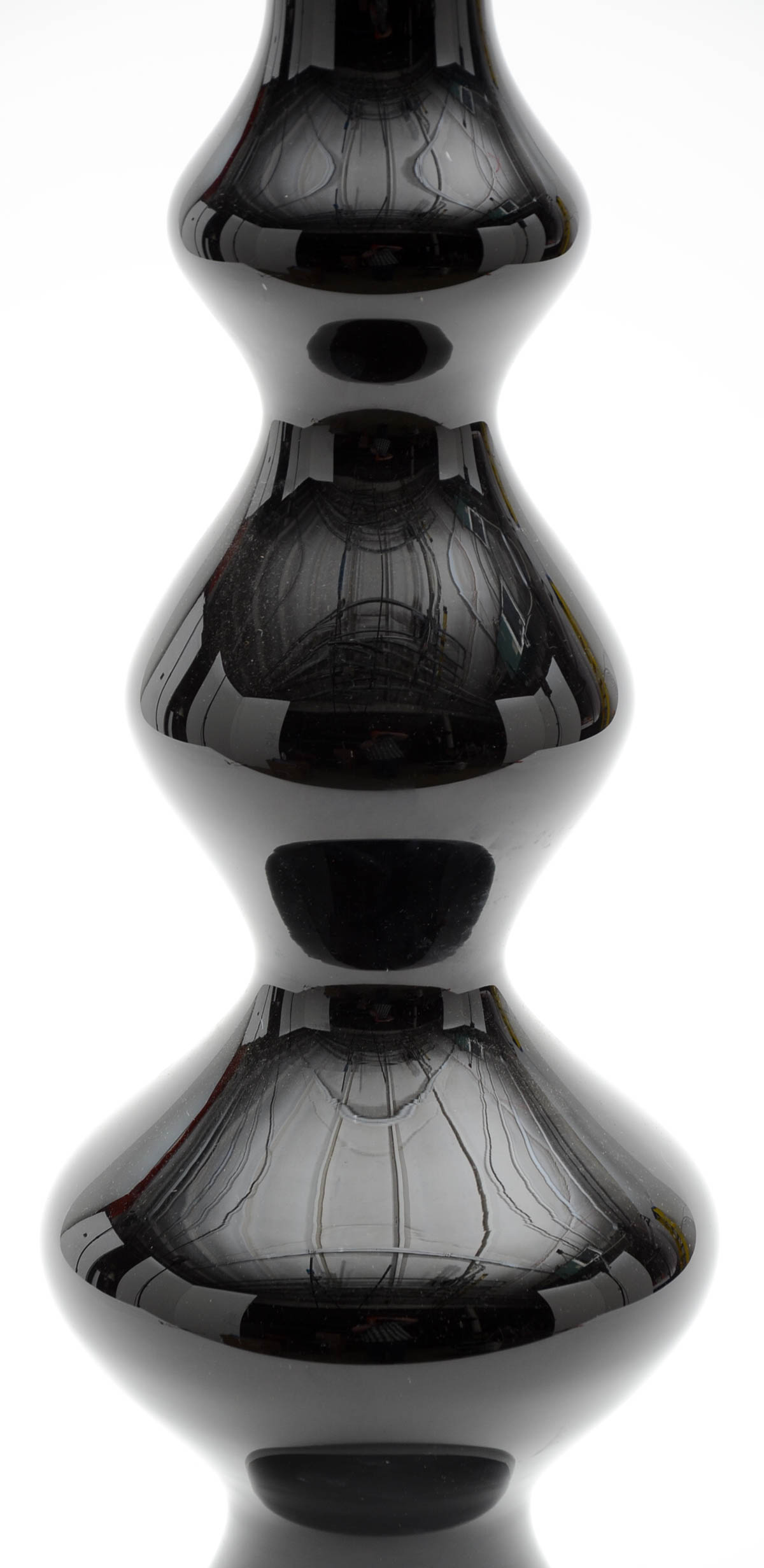 Hand Blown Black Floor Vase