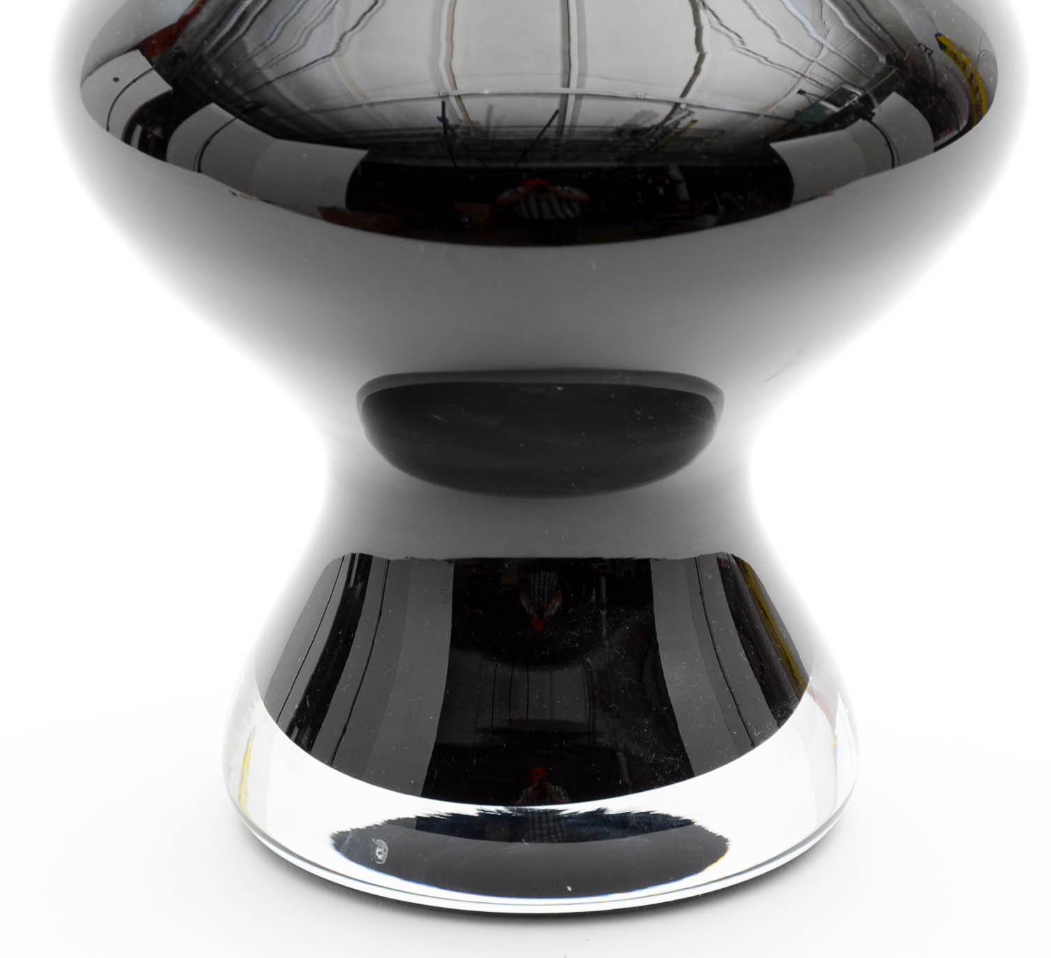 Hand Blown Black Floor Vase