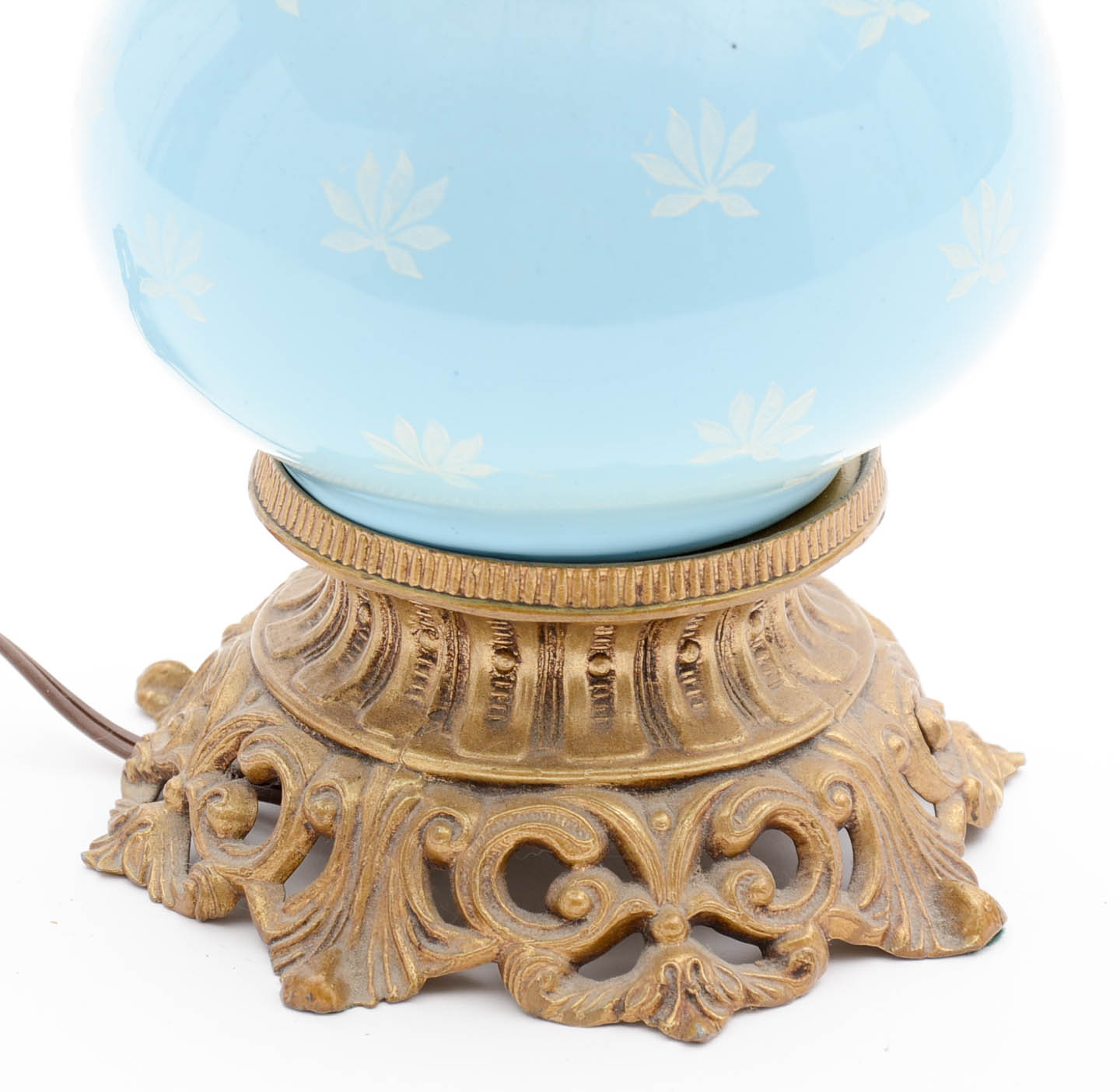 Vintage Blue Ceramic Table Lamp