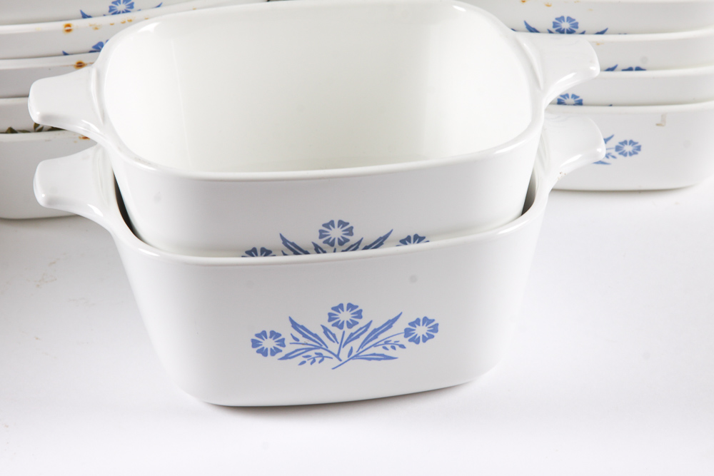 Large Collection of Corning Ware Casseroles and Baking Dishes