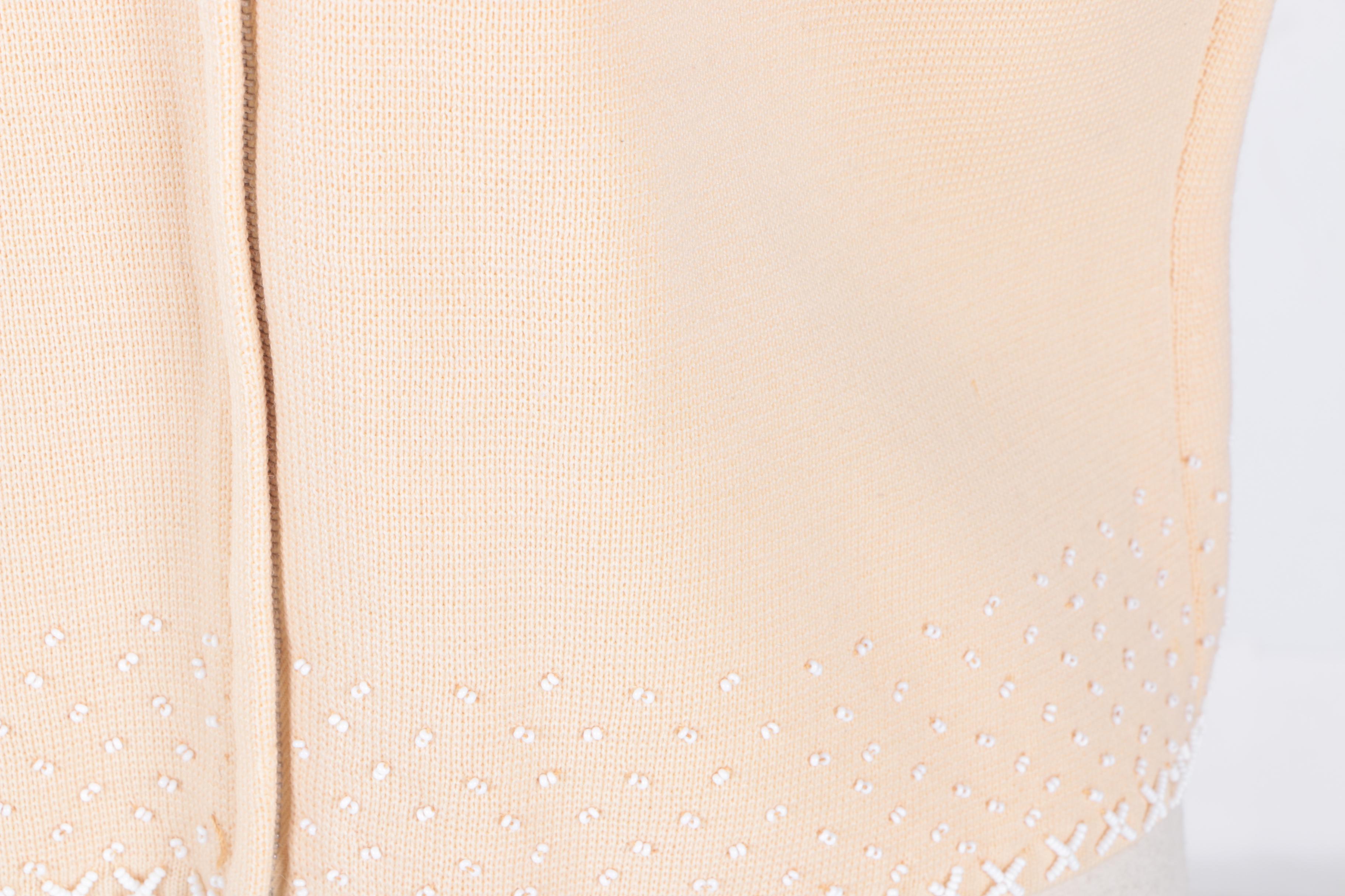 Women's Circa 1950s Vintage Beaded Sleeveless Top