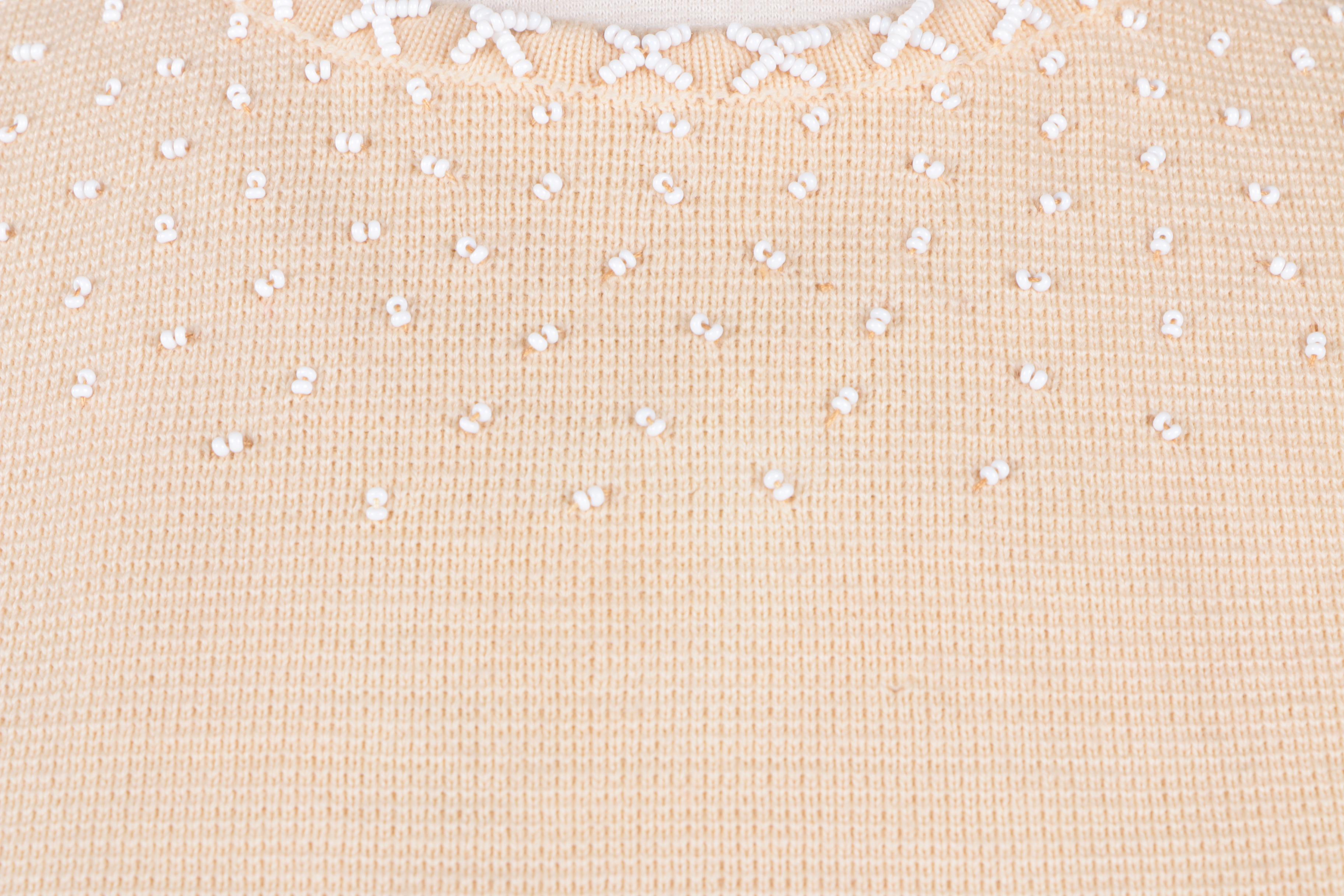 Women's Circa 1950s Vintage Beaded Sleeveless Top