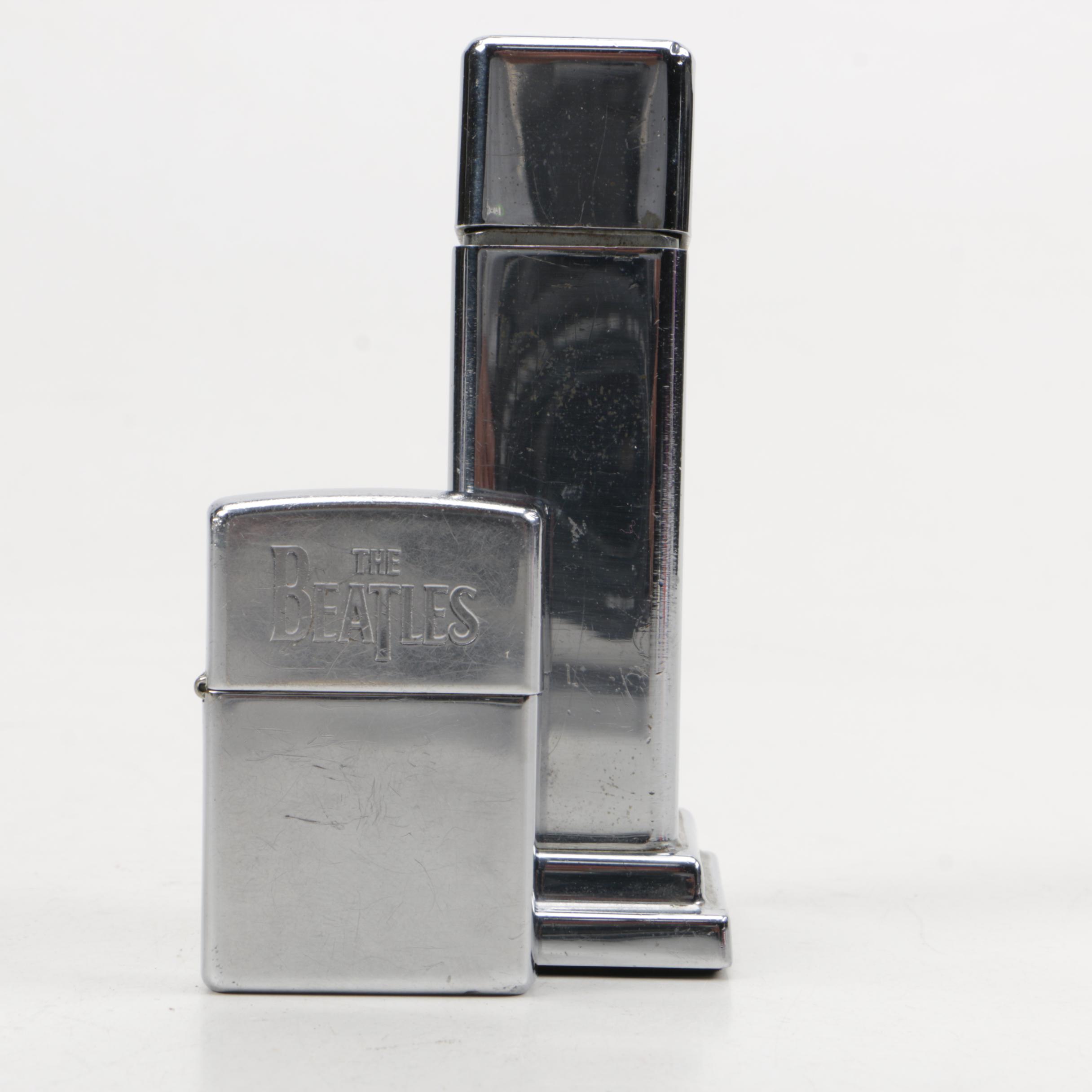 The Beatles Zippo Lighter and a Tabletop Lighter