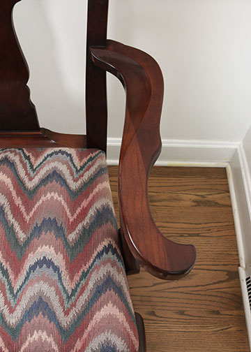 Cherry Queen Anne Style Dining Table And Six Chairs