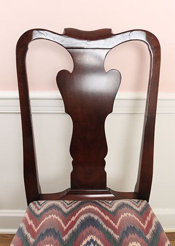 Cherry Queen Anne Style Dining Table And Six Chairs