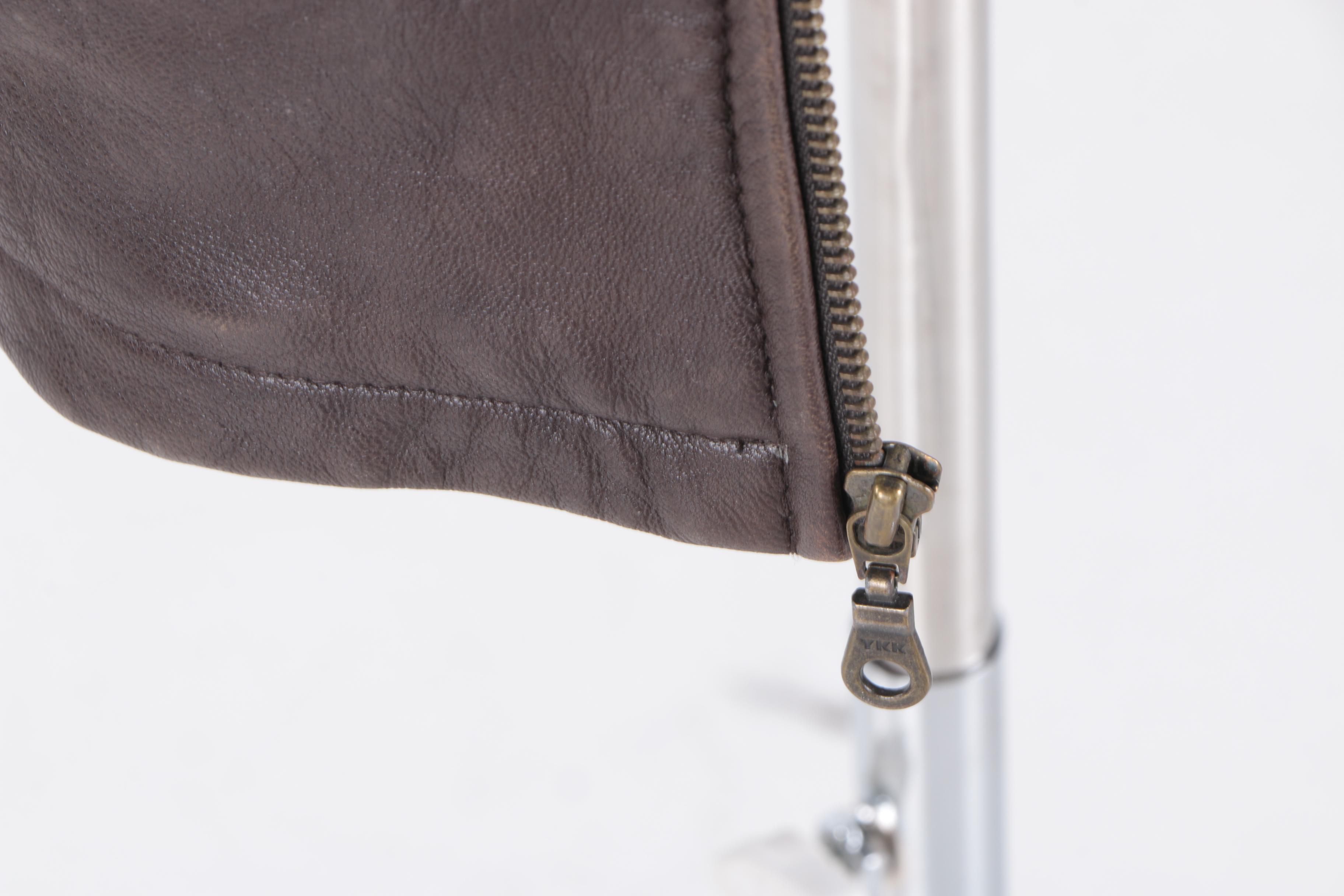 Men's Tiboa Dark Brown Leather Parka