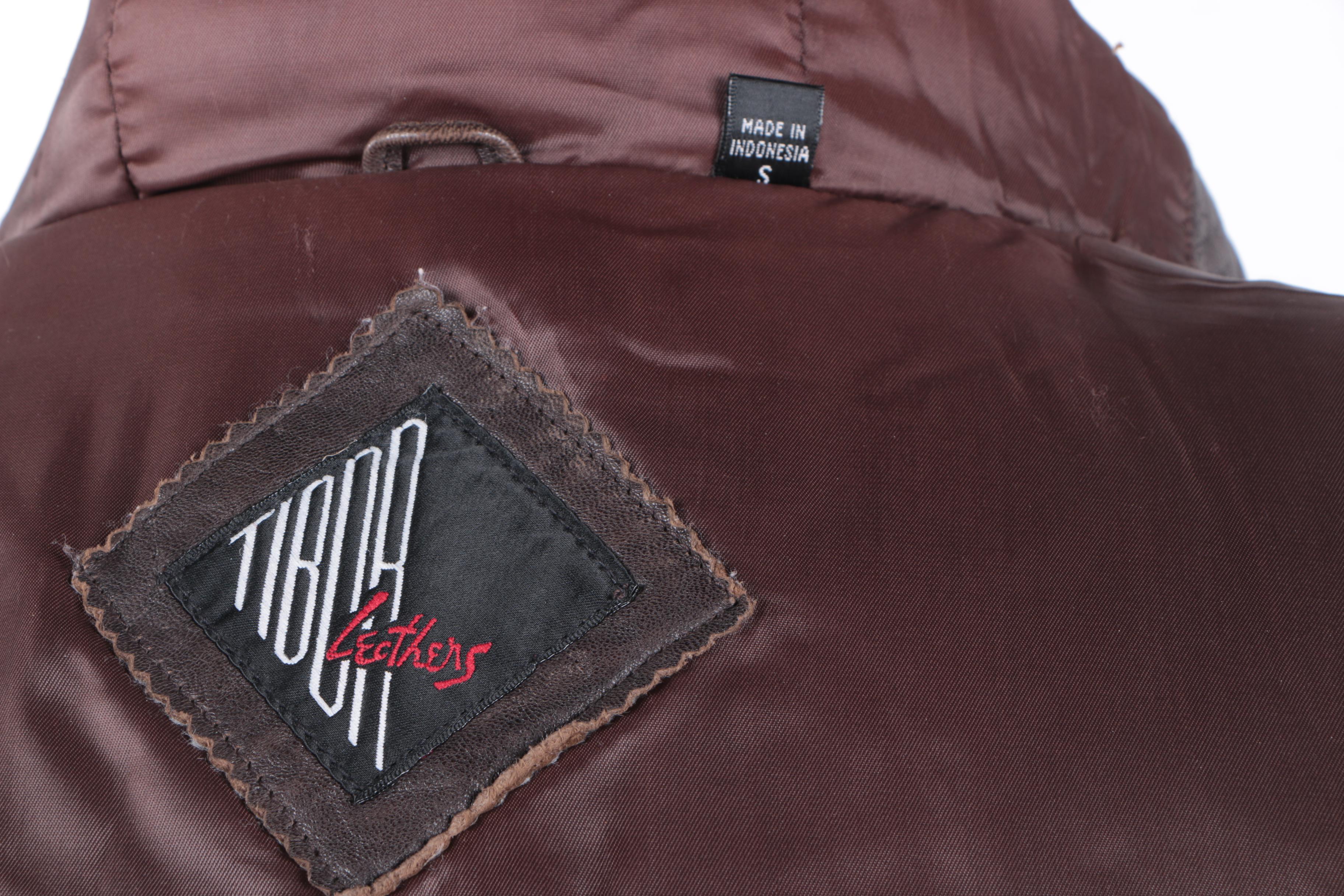 Men's Tiboa Dark Brown Leather Parka