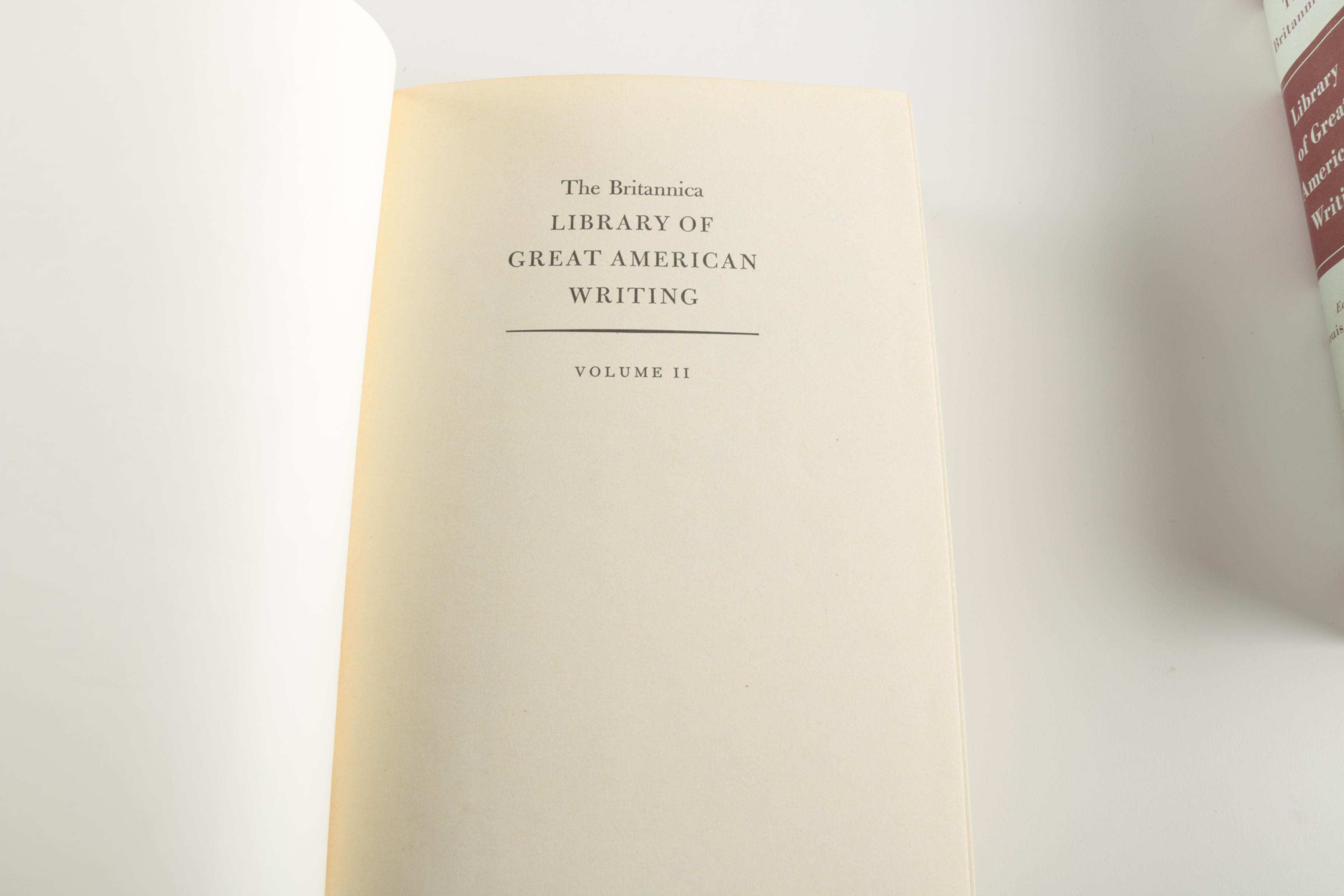 1960 Two-Volume "The Britannica Library of Great American Writing"