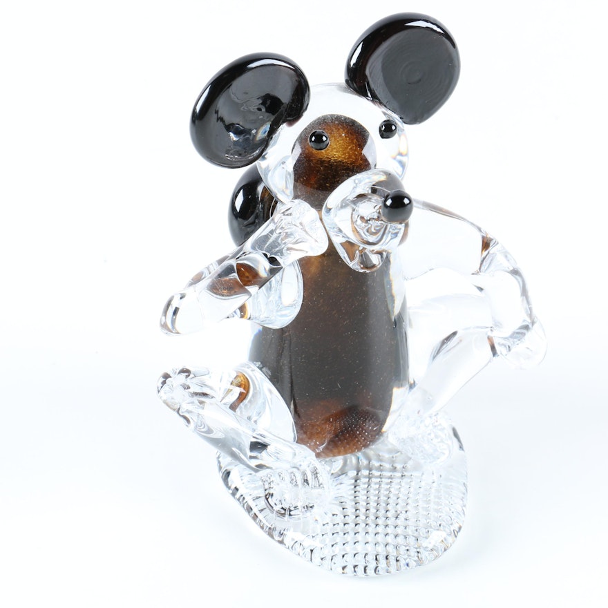 Hand Blown Glass Mouse Figurine