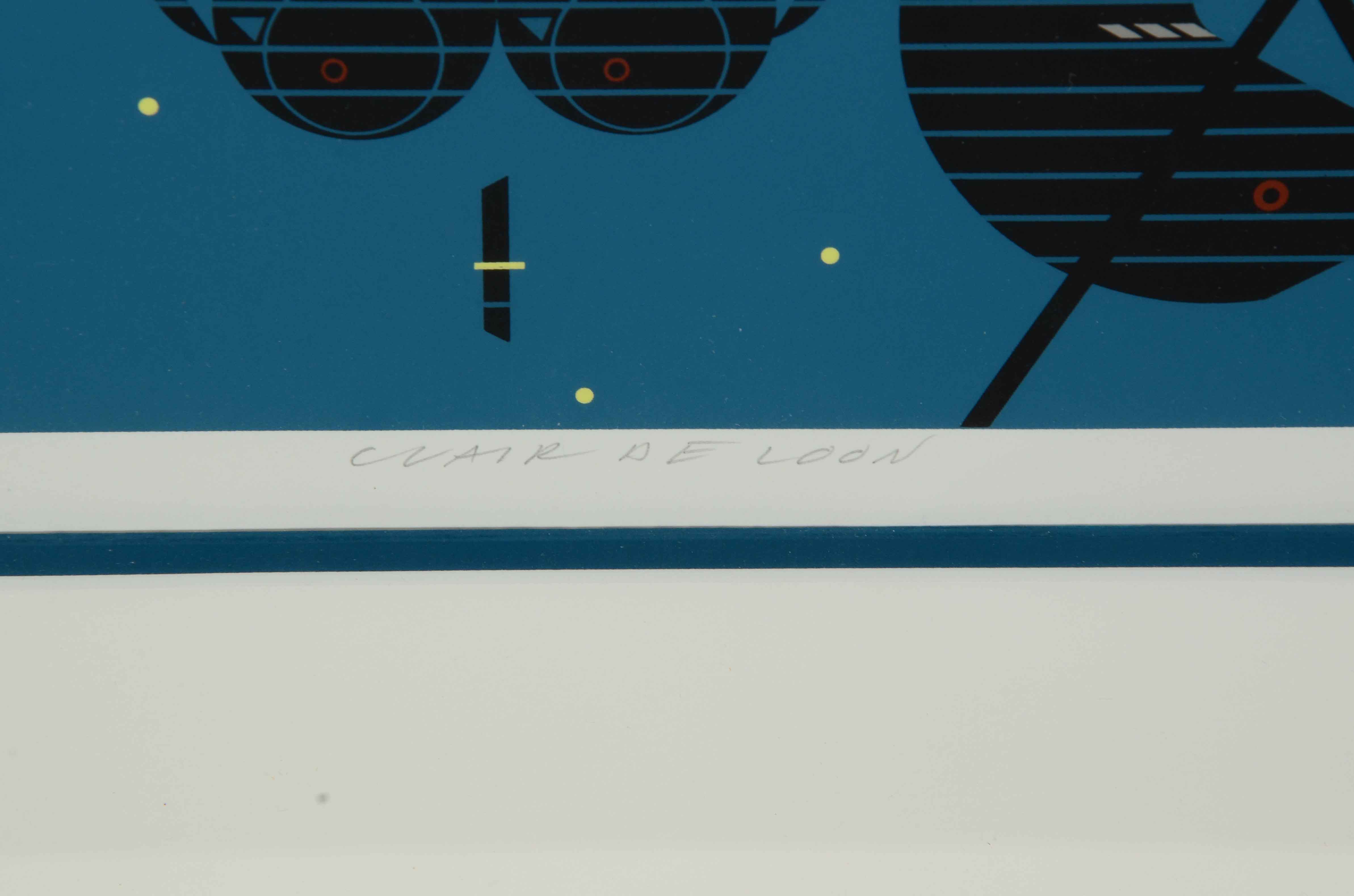 Charley Harper Signed Limited Edition Serigraph "Clair de Loon"