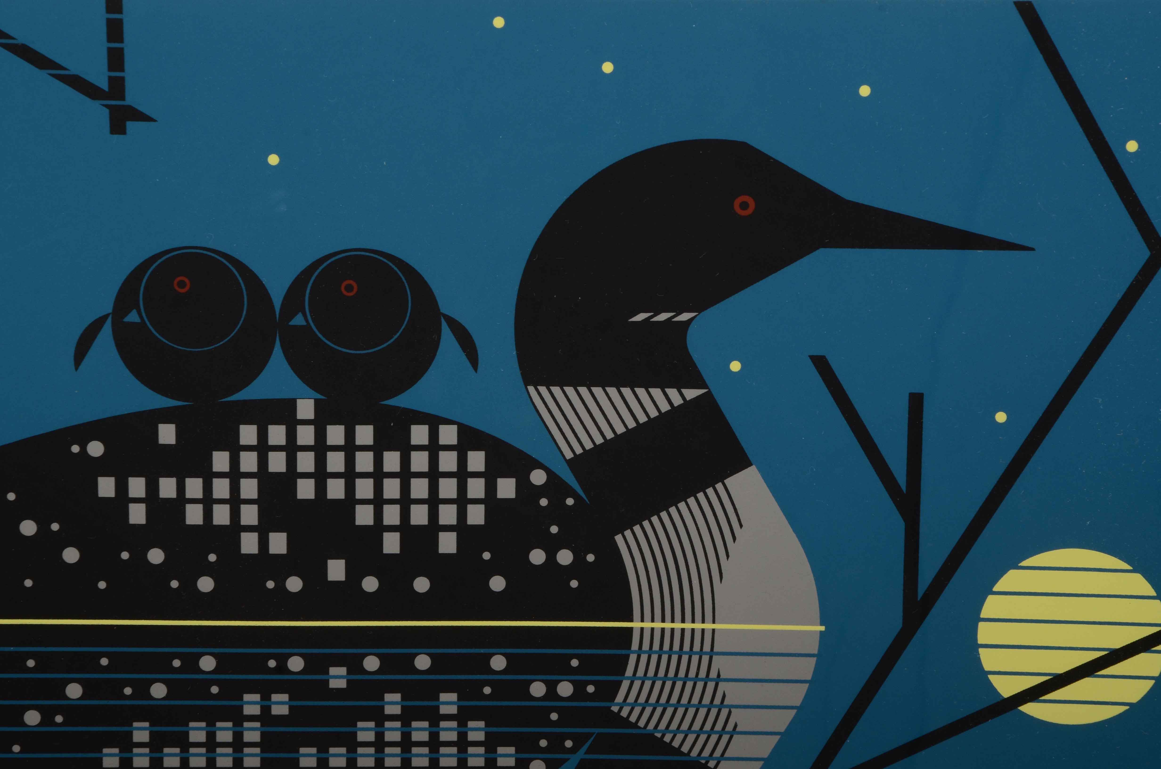 Charley Harper Signed Limited Edition Serigraph "Clair de Loon"