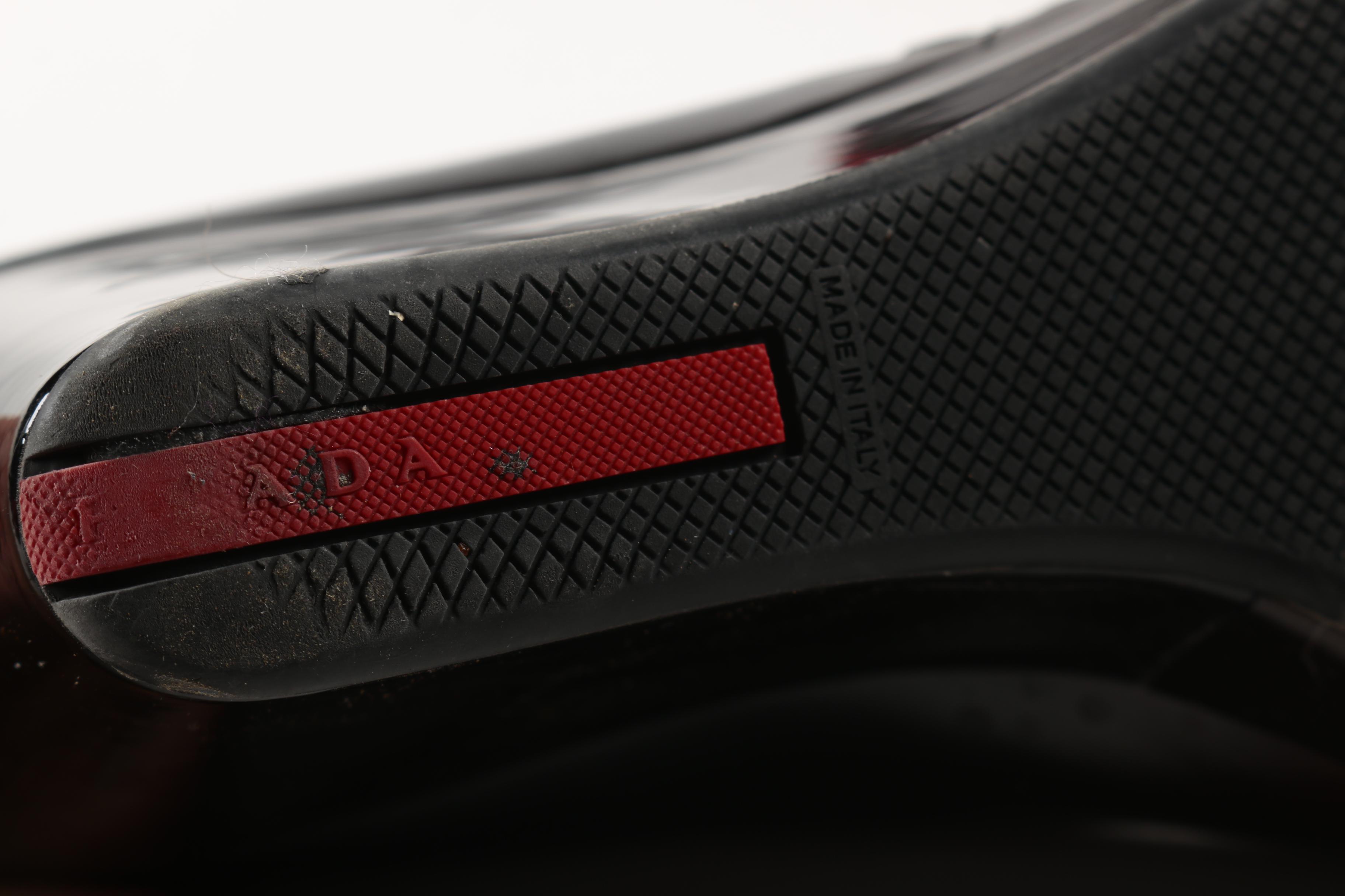 Prada Ombre Patent Leather Wedges