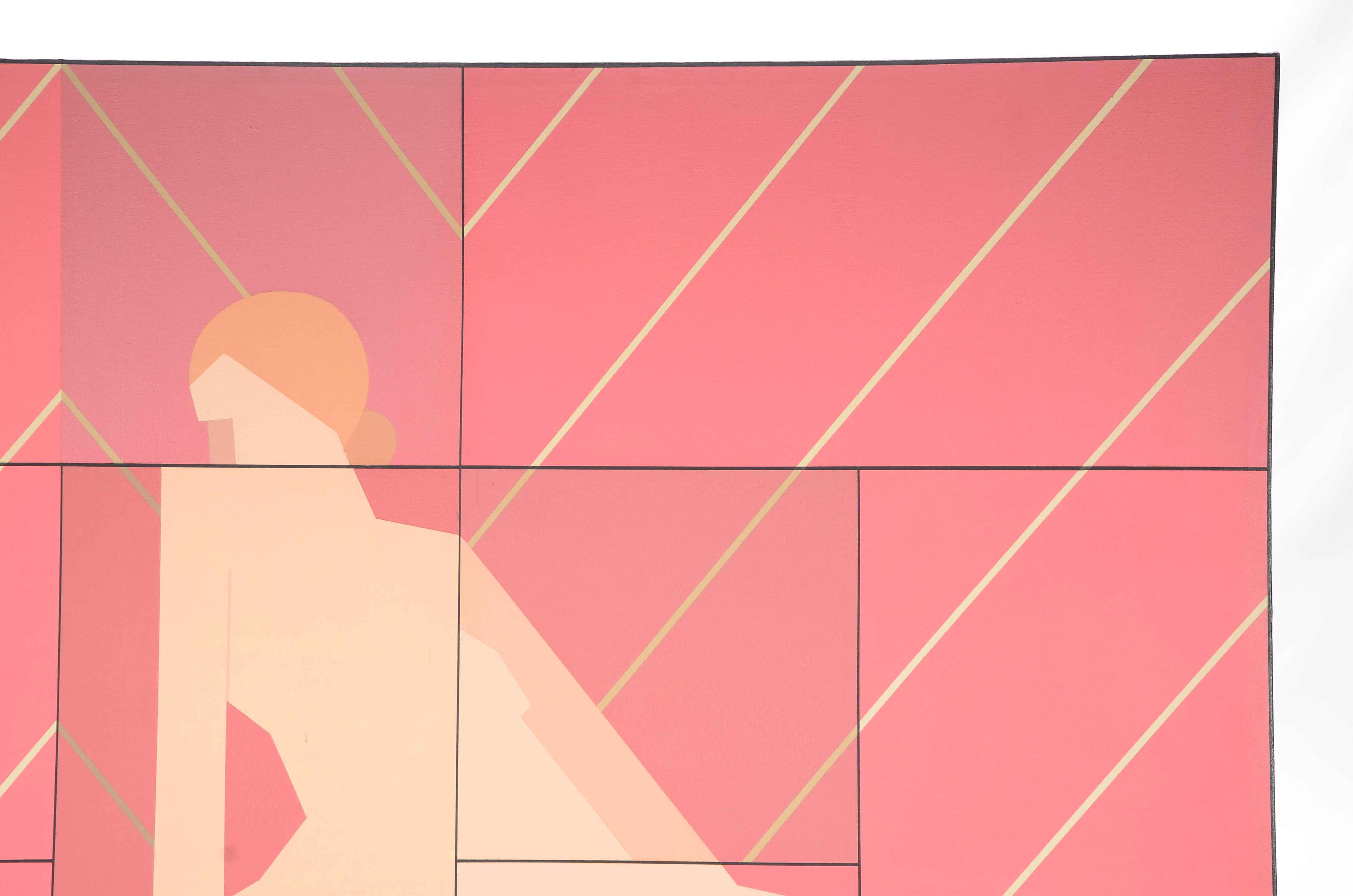 D. LaTorre Abstract Oil on Canvas Painting "Leda"