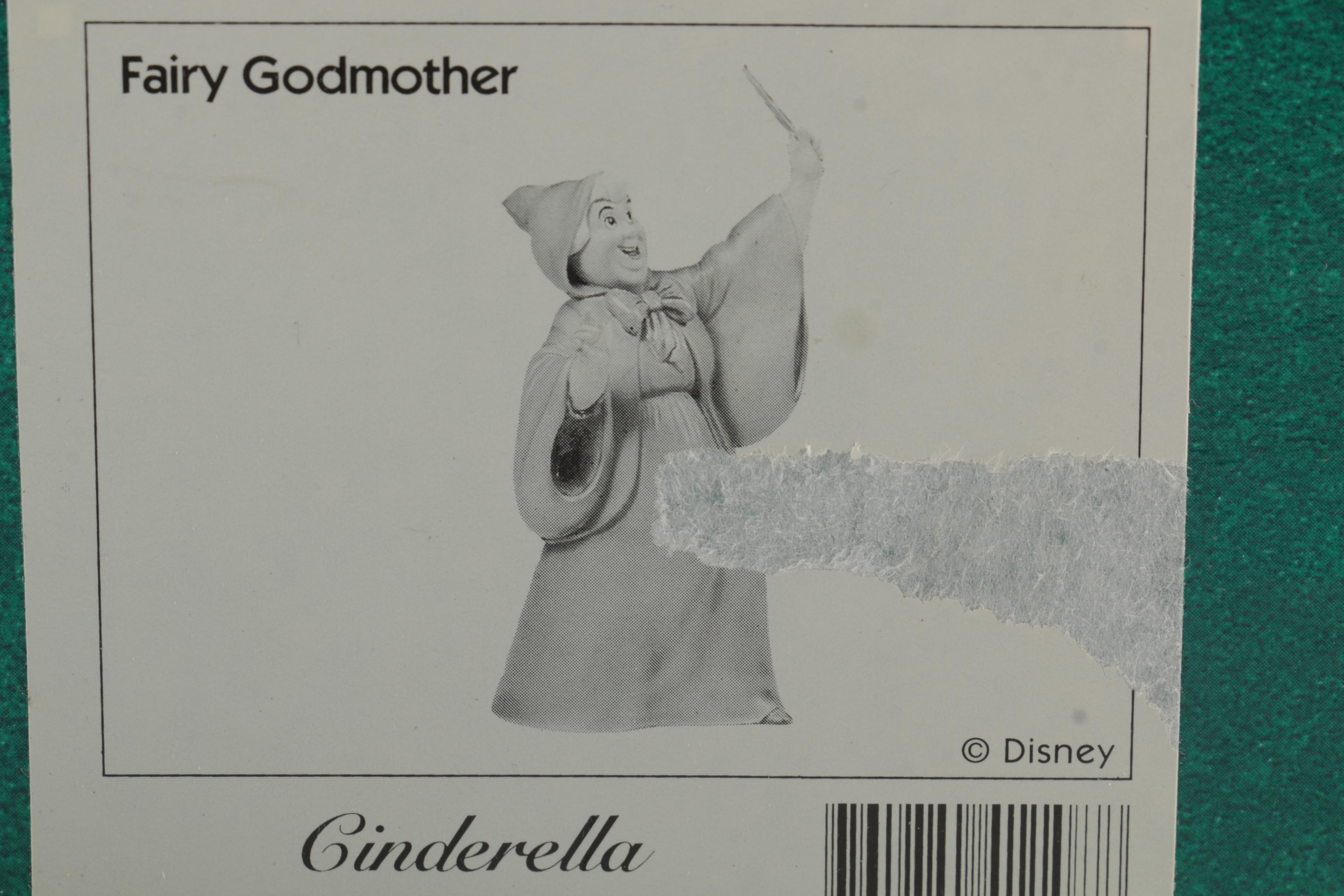 Classic Disney Figurines Including "The Fairy Godmother" from Cinderella