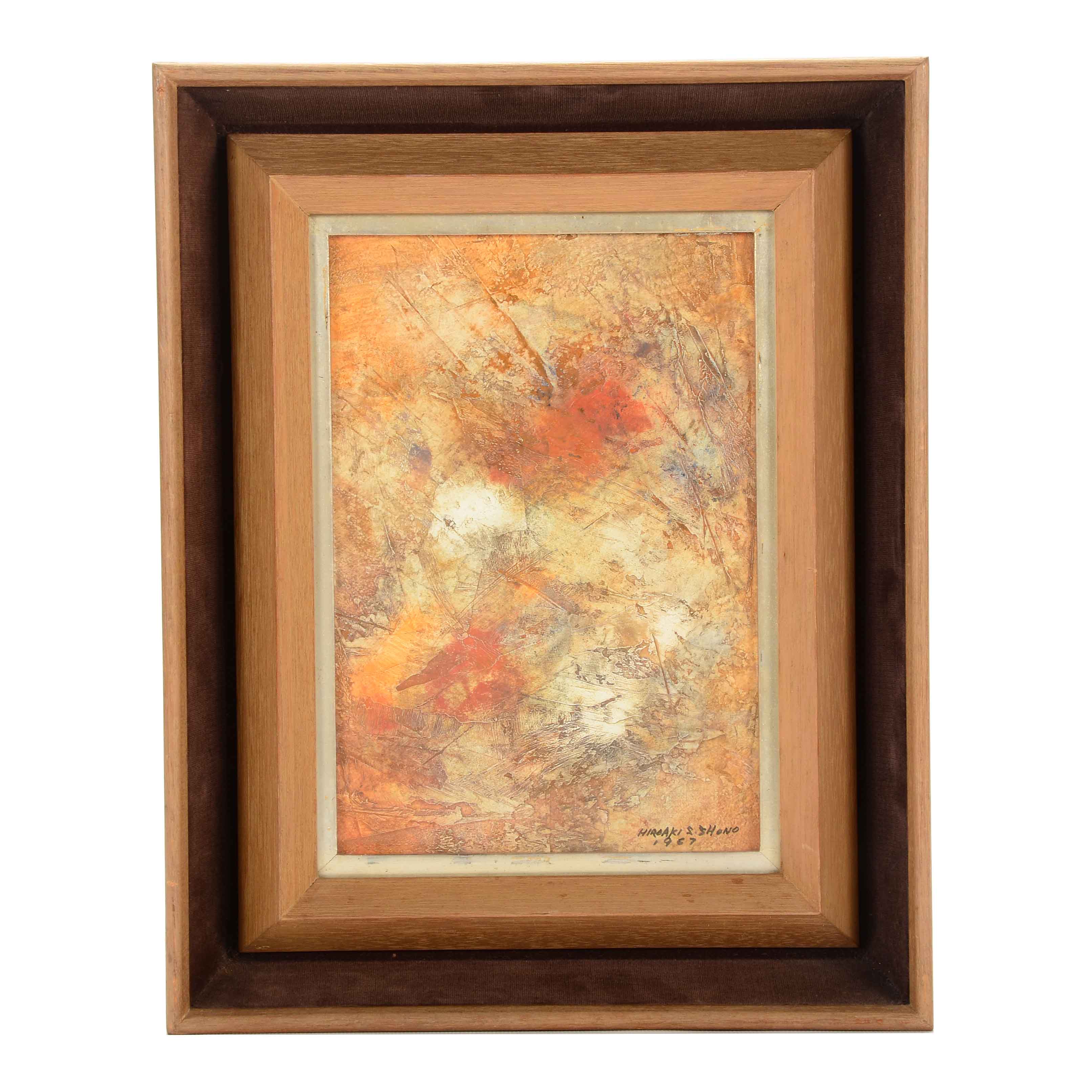 Hiroaki Shono Signed 1967 Abstract Painting