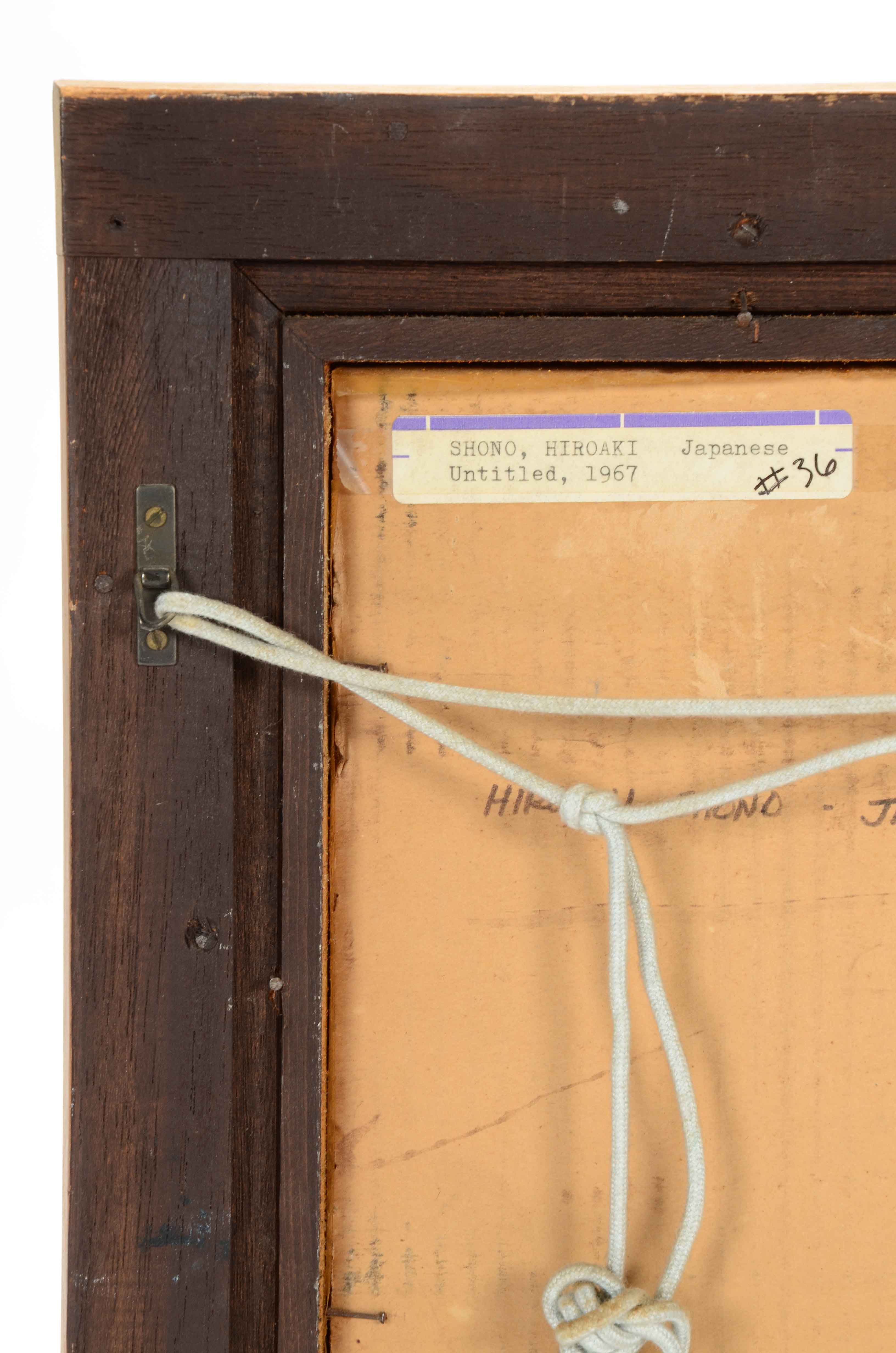 Hiroaki Shono Signed 1967 Abstract Painting