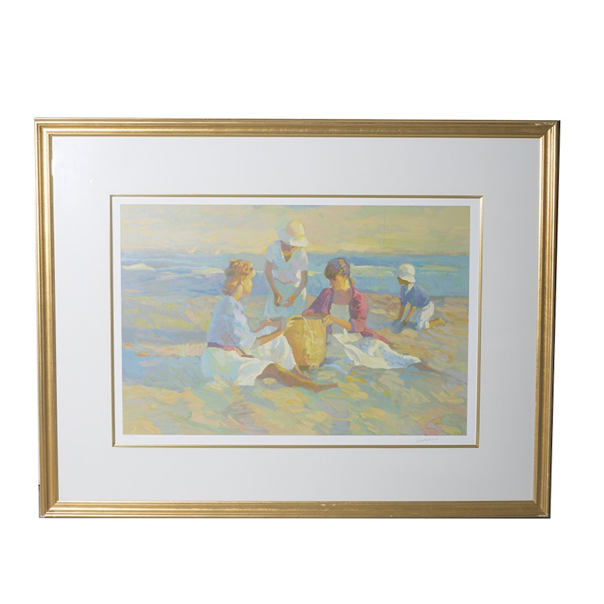 Don Hatfield Signed Limited Edition Serigraph Titled "The Basket"
