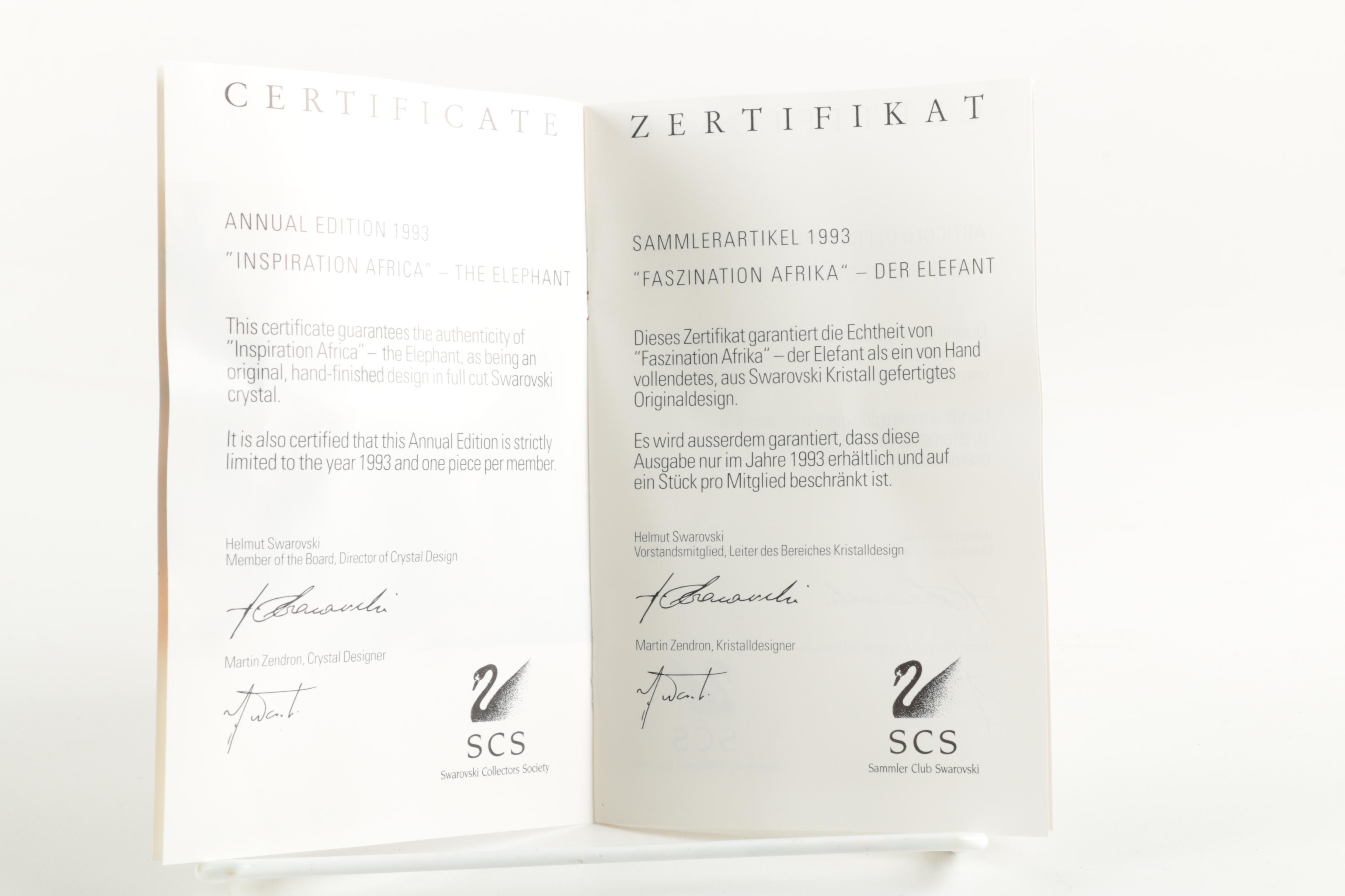 Swarovski Crystal "Inspiration Africa" Elephant