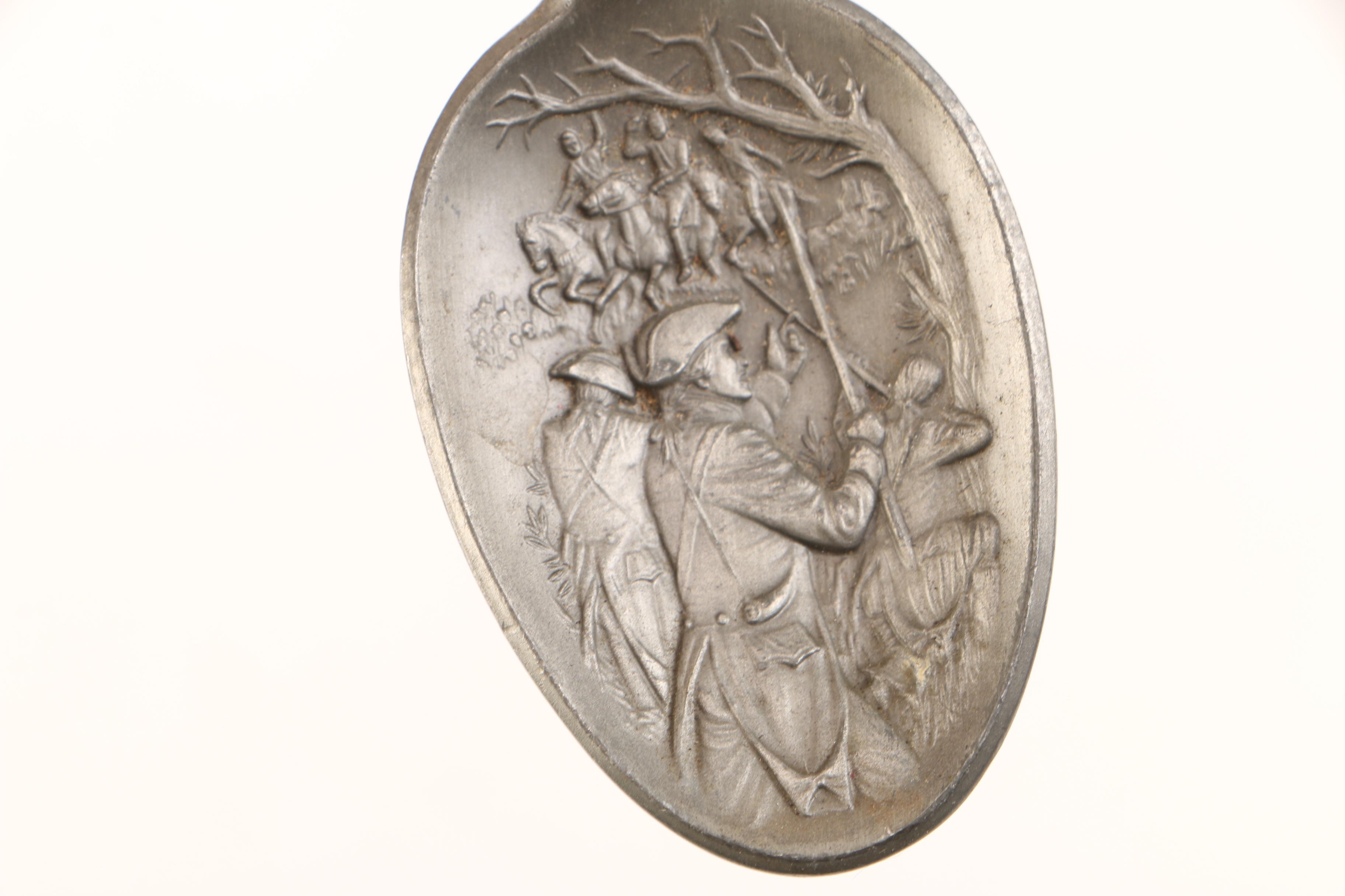 Pair of Franklin Mint "Found Fathers" Pewter Spoons