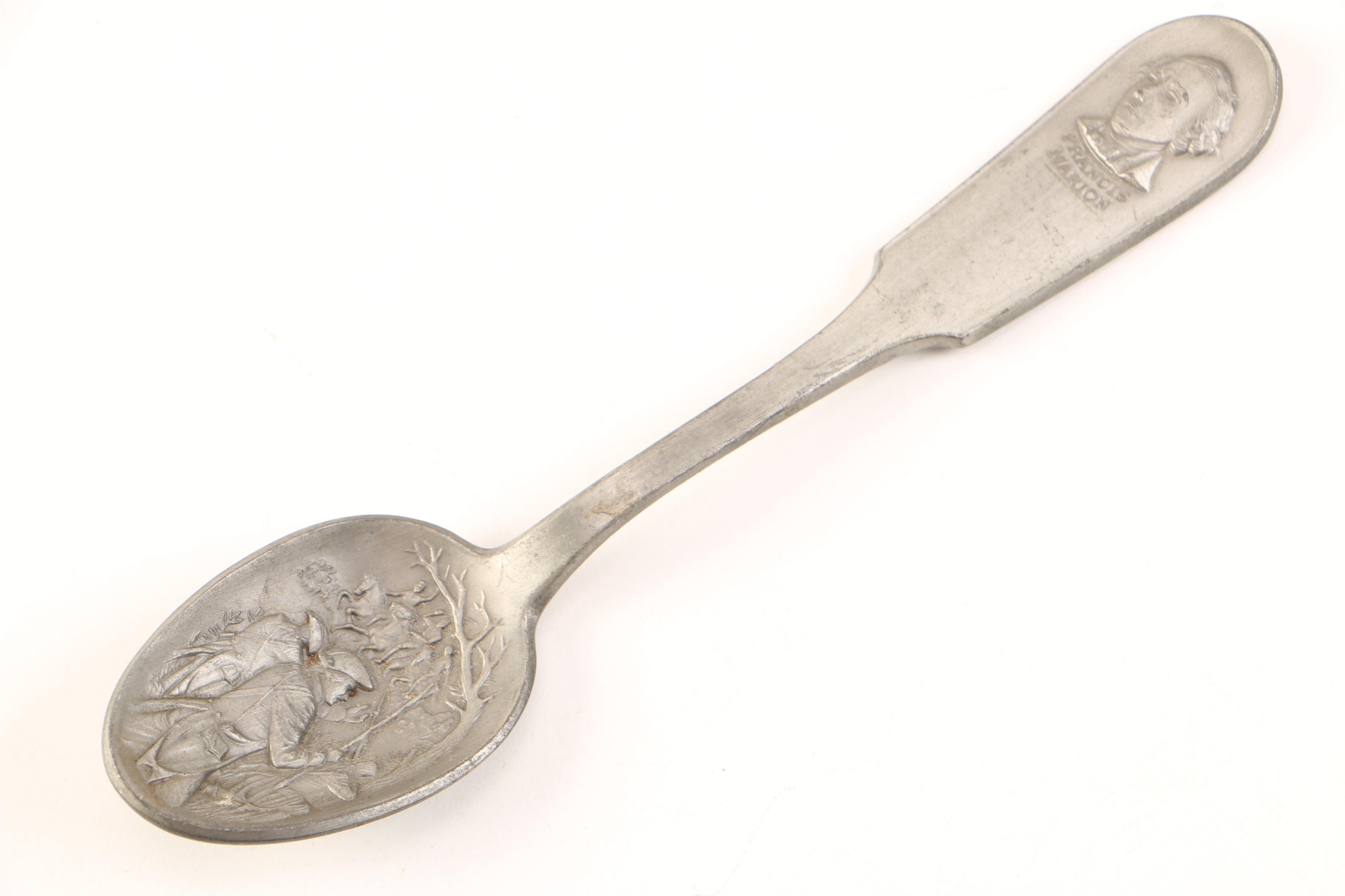 Pair of Franklin Mint "Found Fathers" Pewter Spoons