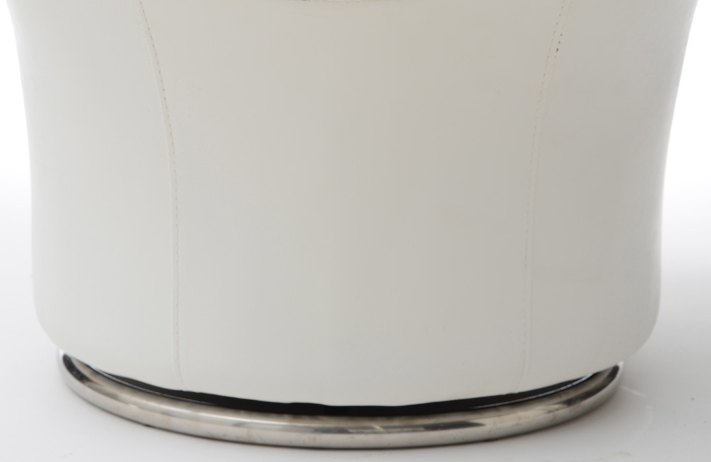 White Vinyl Swivel Chair