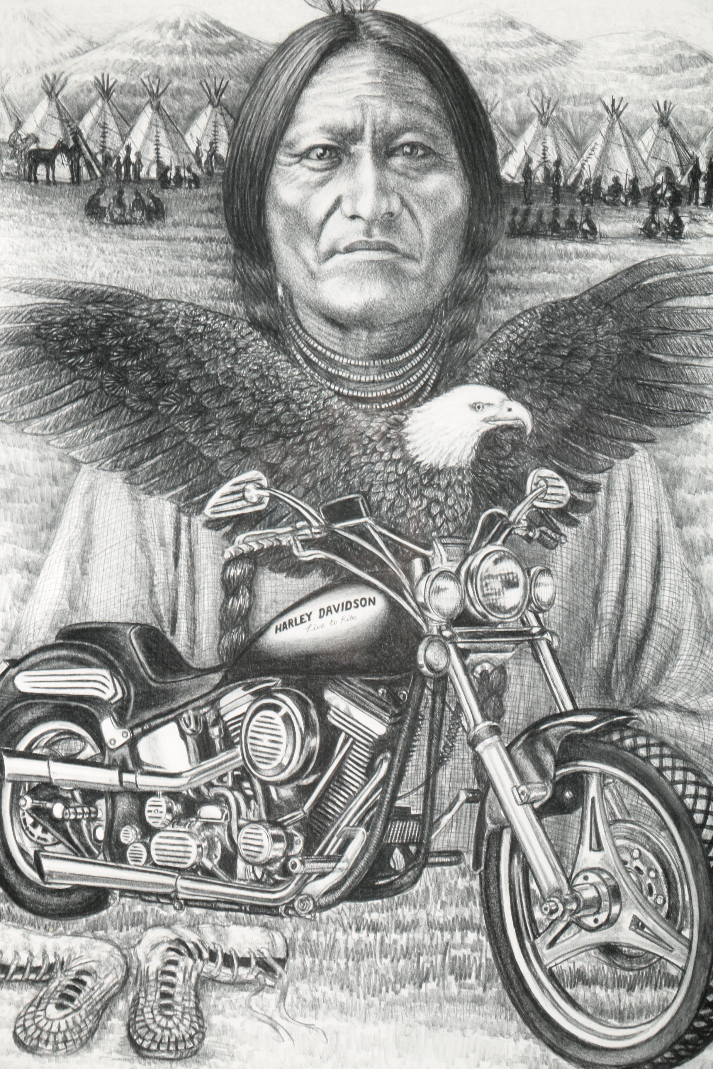 Albert Mukasa Wilson Limited Edition Halftone Print "The Spirit Rider"