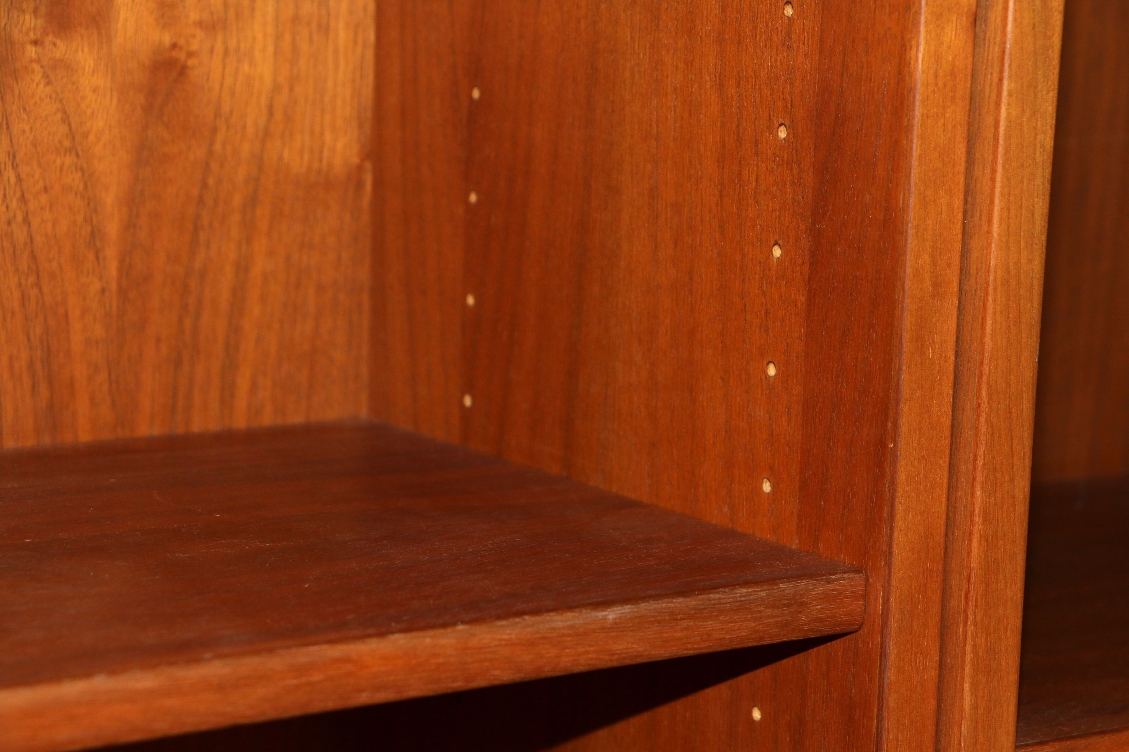 Swedish Modern Six Piece Shelving Cabinet and Curio Unit by Troeds