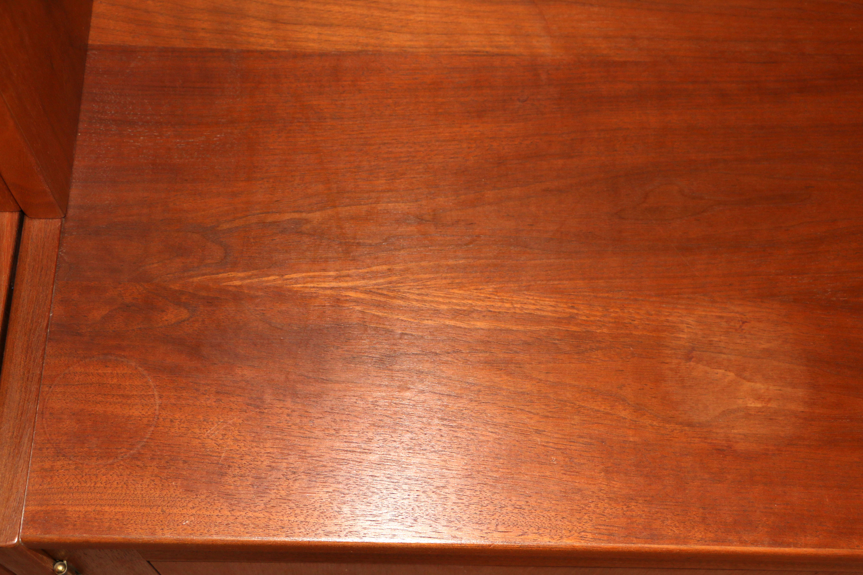 Swedish Modern Six Piece Shelving Cabinet and Curio Unit by Troeds