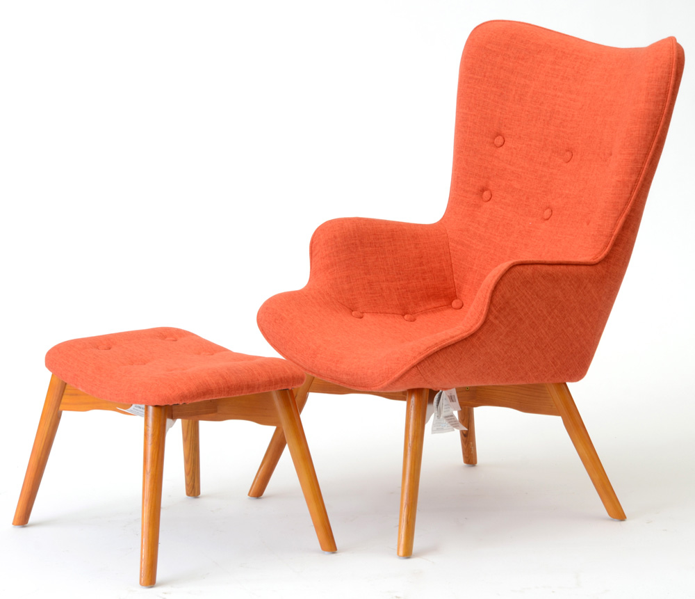 "Canyon Vista" Modernist Armchair with Ottoman