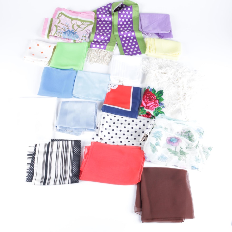 Collection of Handkerchiefs and Scarves