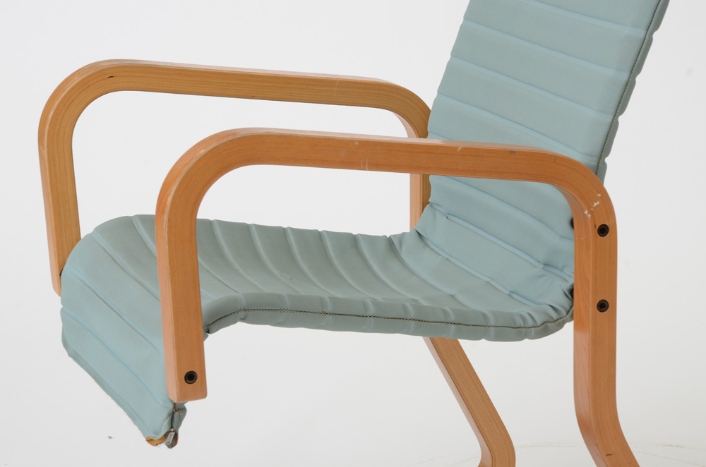 Mid Century Modern Cantilevered Oak Arm Chair by Thonet