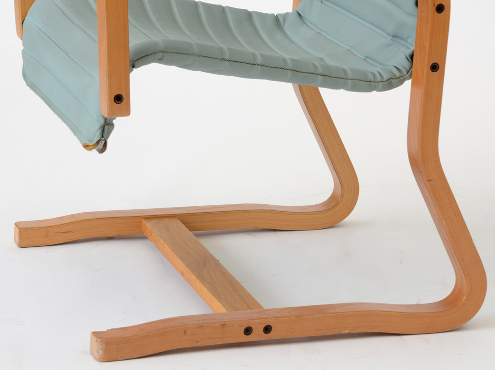 Mid Century Modern Cantilevered Oak Arm Chair by Thonet