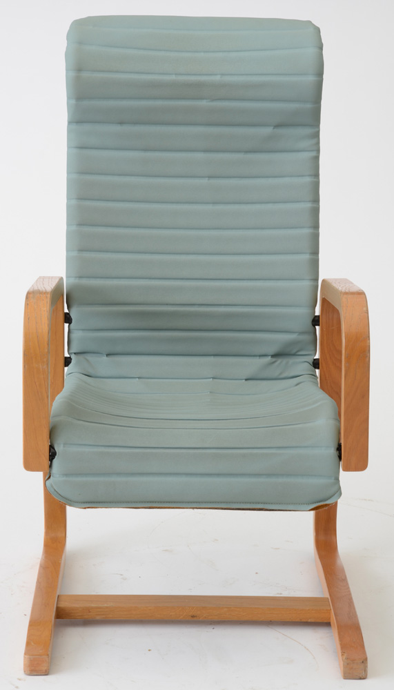 Mid Century Modern Cantilevered Oak Arm Chair by Thonet