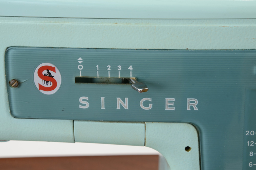 Mid Century Vintage Singer Sewing Machine with Table