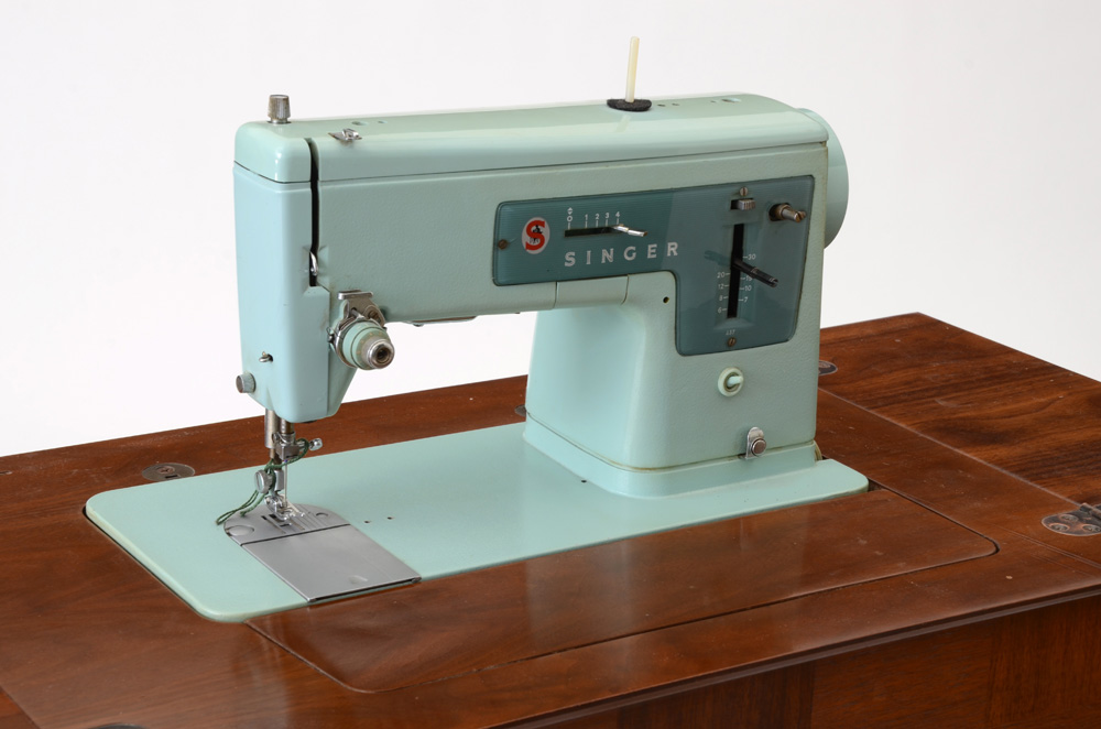 Mid Century Vintage Singer Sewing Machine with Table