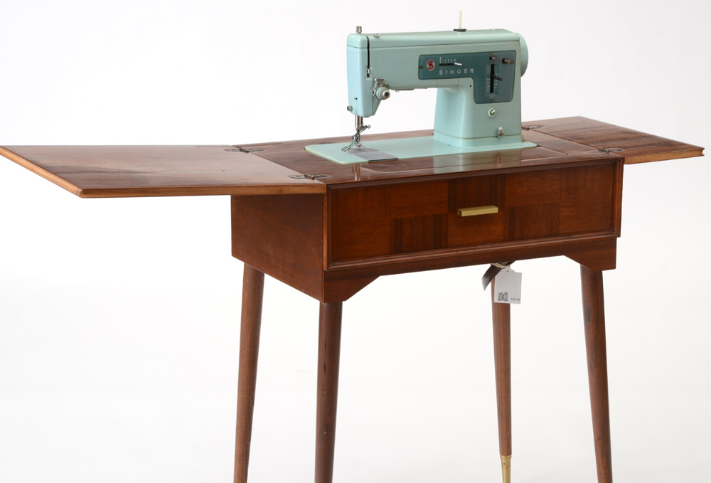 Mid Century Vintage Singer Sewing Machine with Table