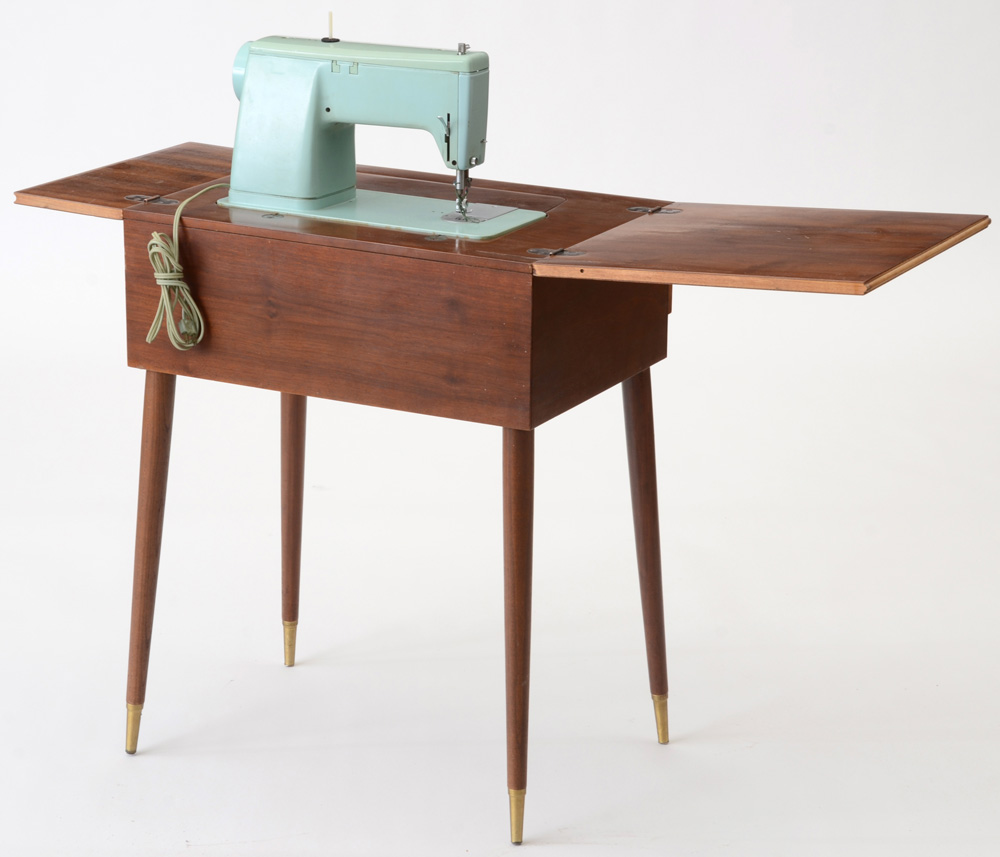 Mid Century Vintage Singer Sewing Machine with Table