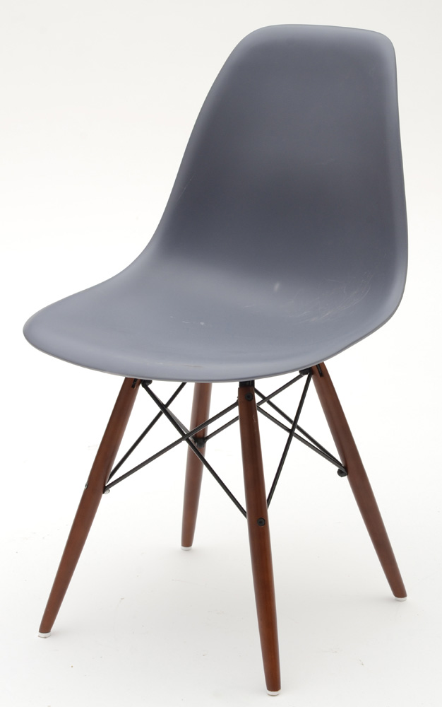 Set of Blue-Gray Shell Chairs