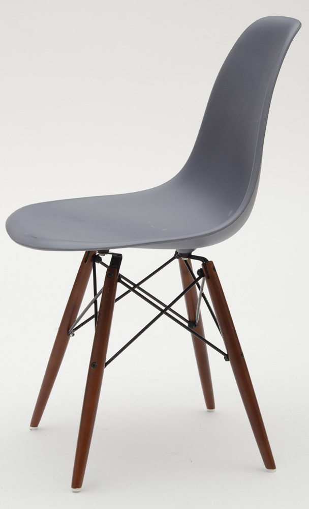 Set of Blue-Gray Shell Chairs