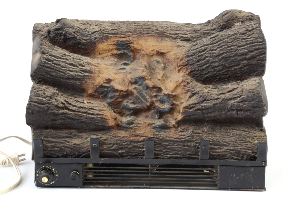 Modern Freestanding Fireplace with Electric Logs