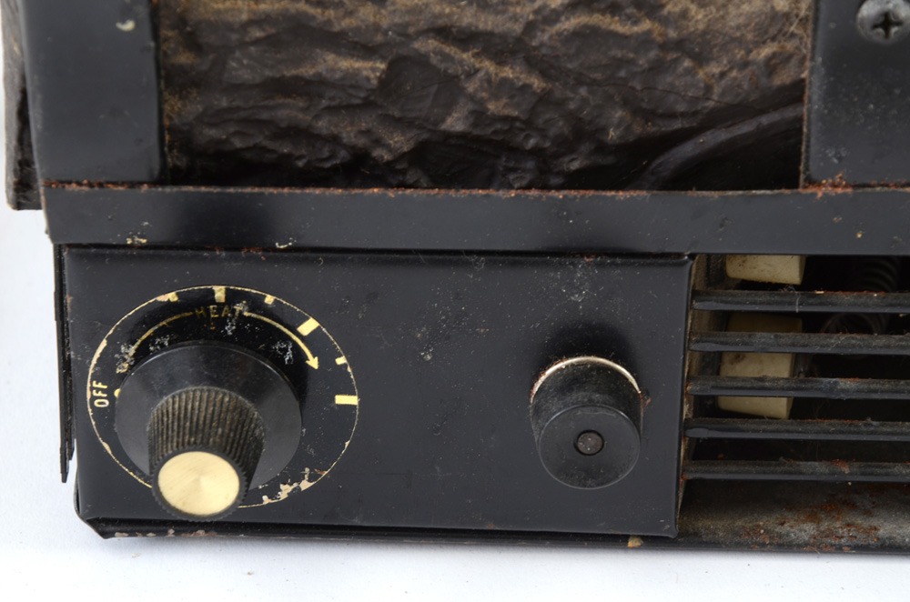 Modern Freestanding Fireplace with Electric Logs