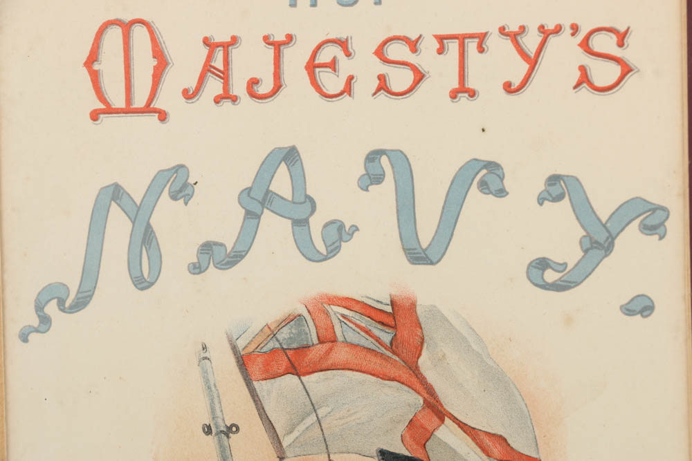 William Christian Symons Chromolithograph on Paper "Lowering the Ensign at Dawn"