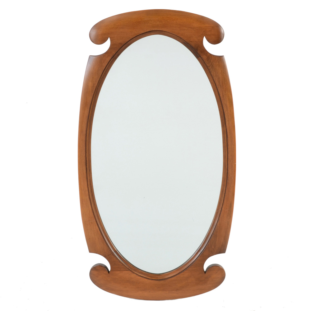 Maple Scrolled Mirror