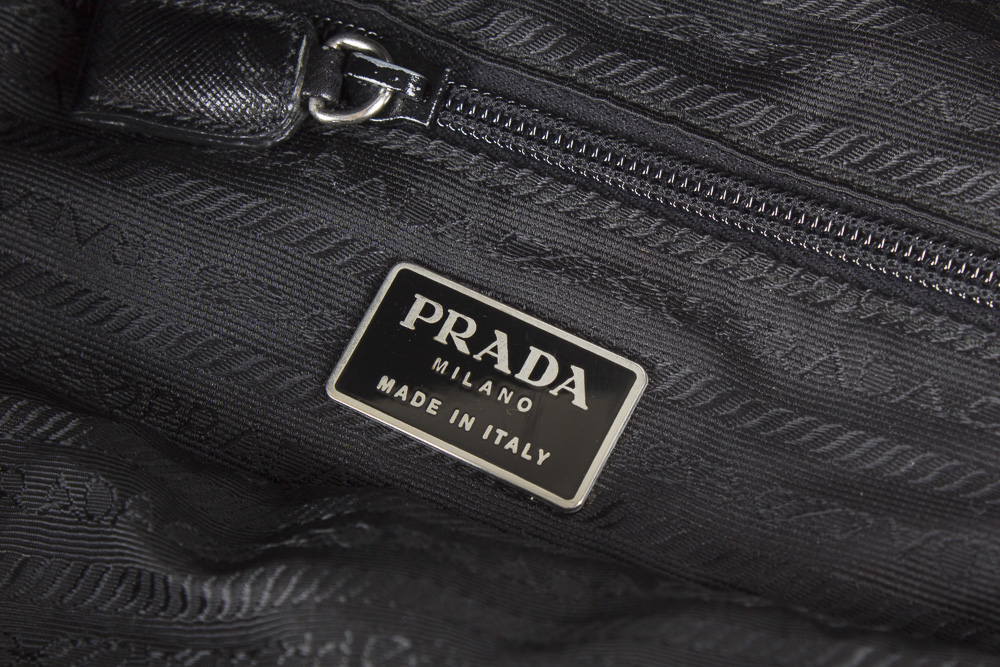 Prada Black Nylon and Leather Trimmed Backpack