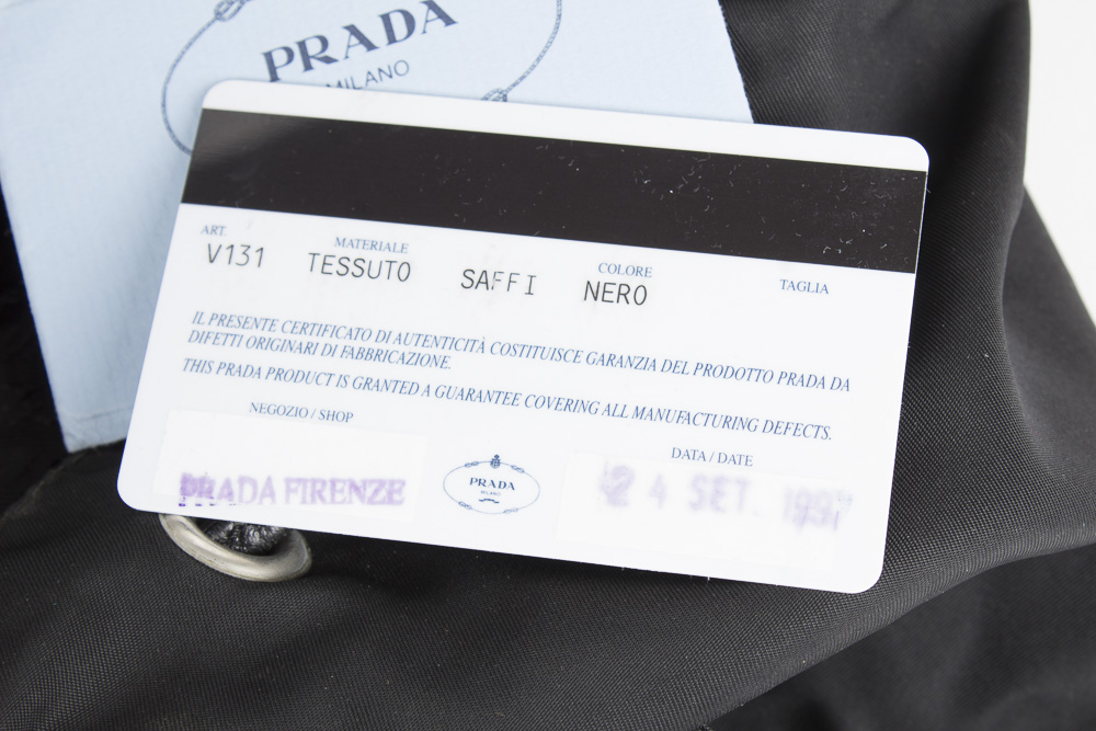 Prada Black Nylon and Leather Trimmed Backpack