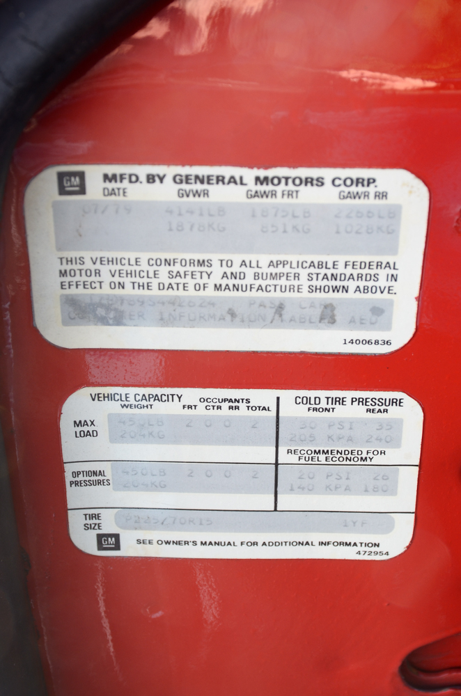 1979 Red Chevrolet Corvette