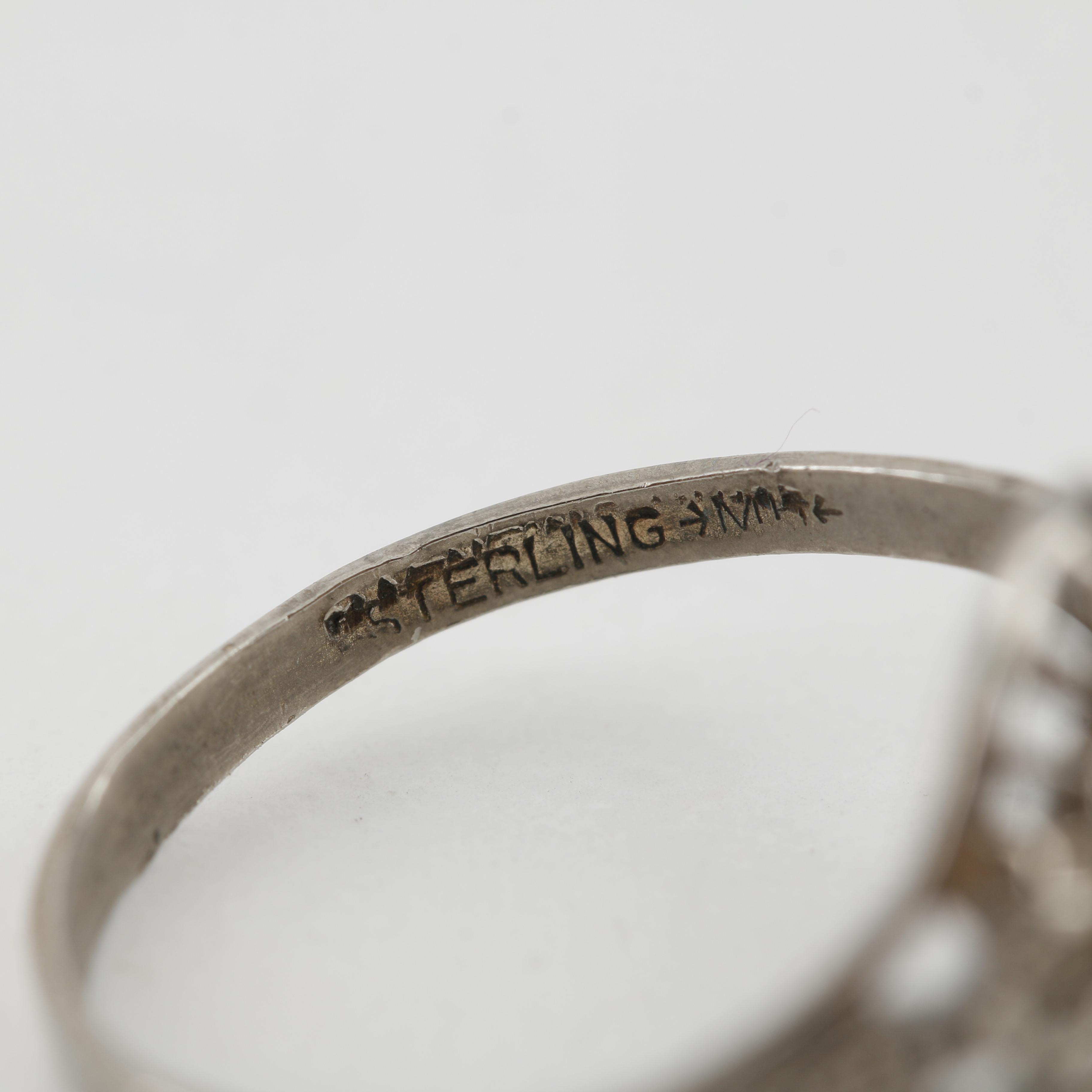 Vintage Sterling Silver Jewelry Including a Thai Bracelet and 800 Silver