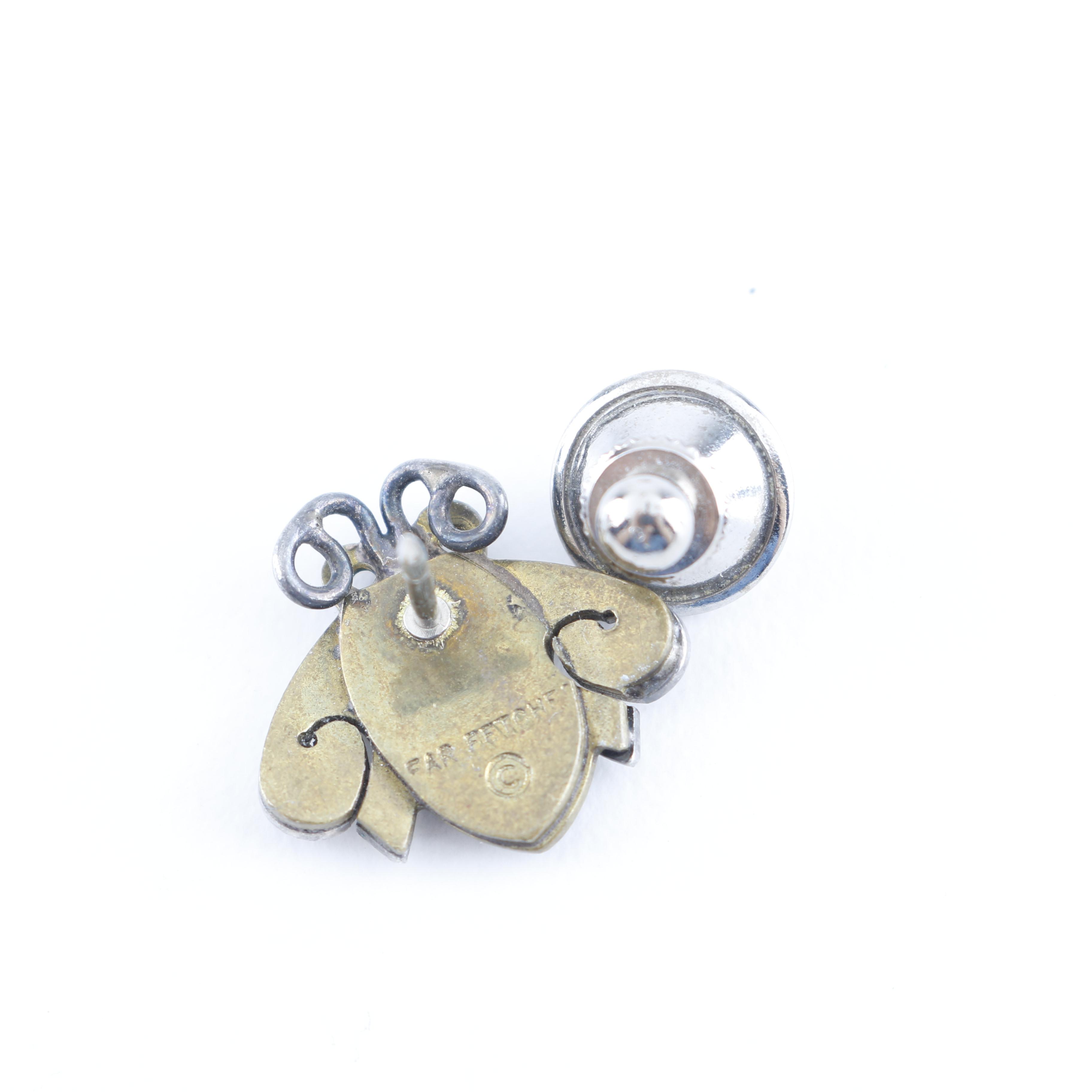 Vintage Sterling Silver Jewelry Including a Thai Bracelet and 800 Silver